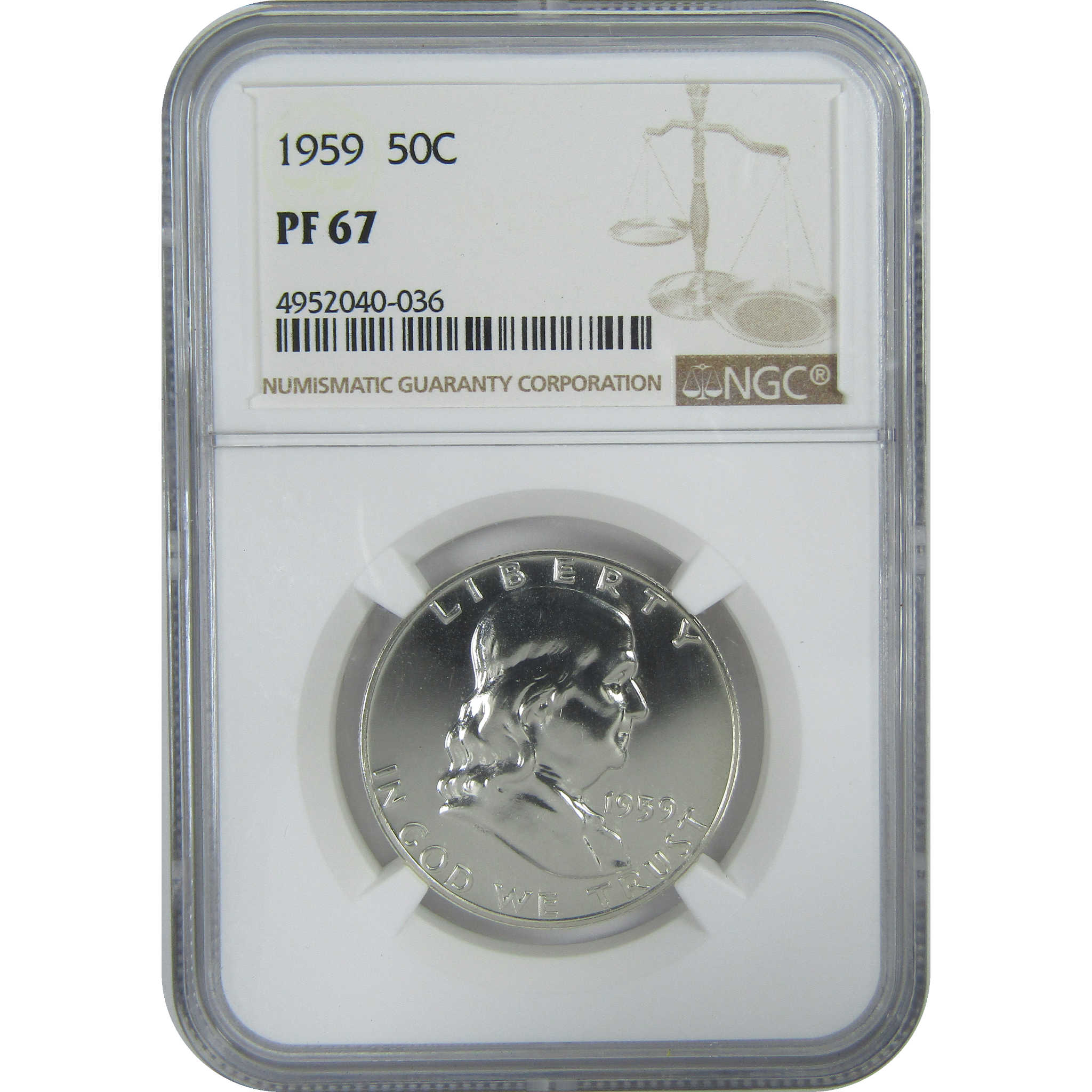 1959 Franklin Half Dollar PF 67 NGC Silver 50c Proof Coin SKU:CPC9275