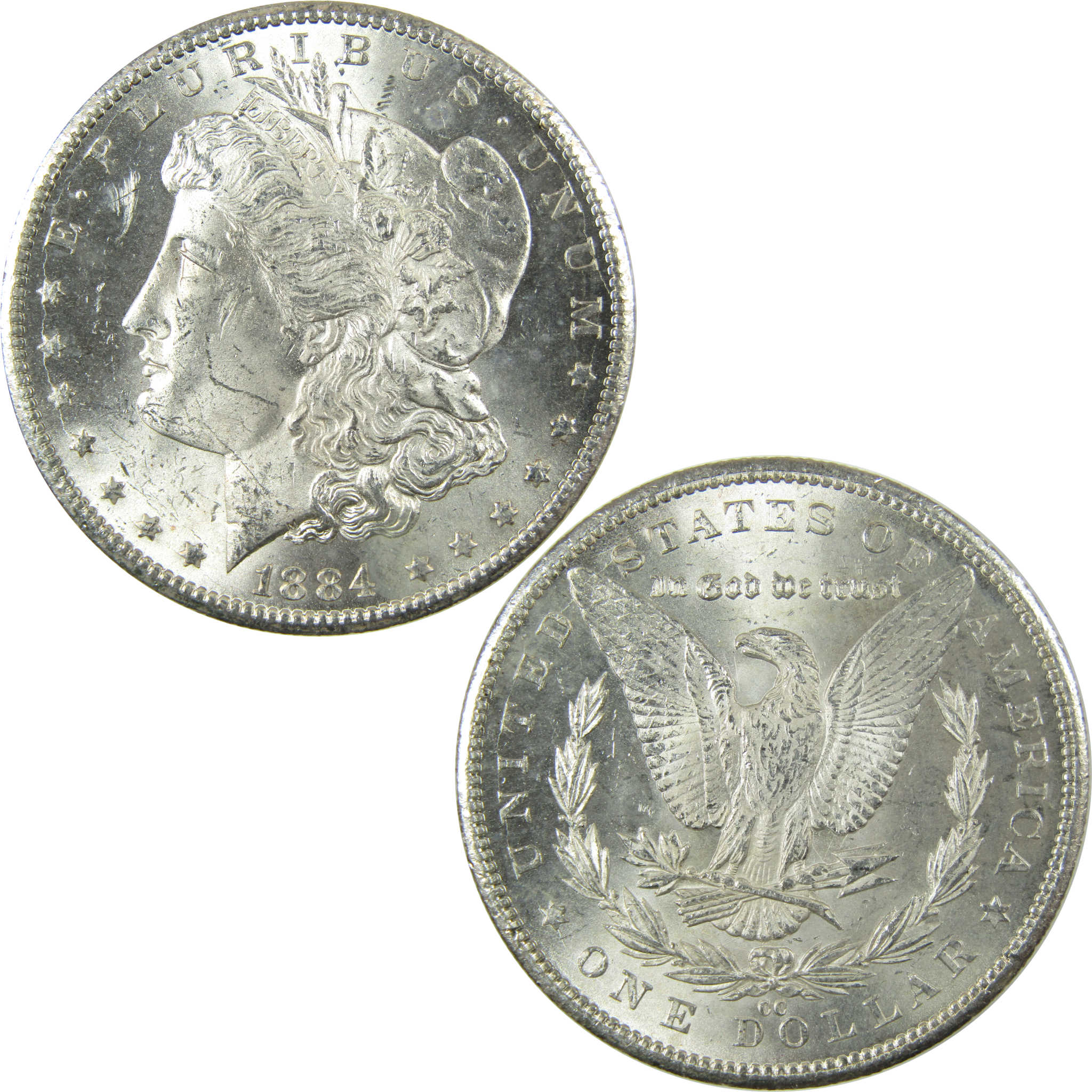 1884 CC Morgan Dollar Uncirculated Mint State $1 Coin SKU:EL27098 - Morgan coin - Morgan silver dollar - Morgan silver dollar for sale - Profile Coins &amp; Collectibles