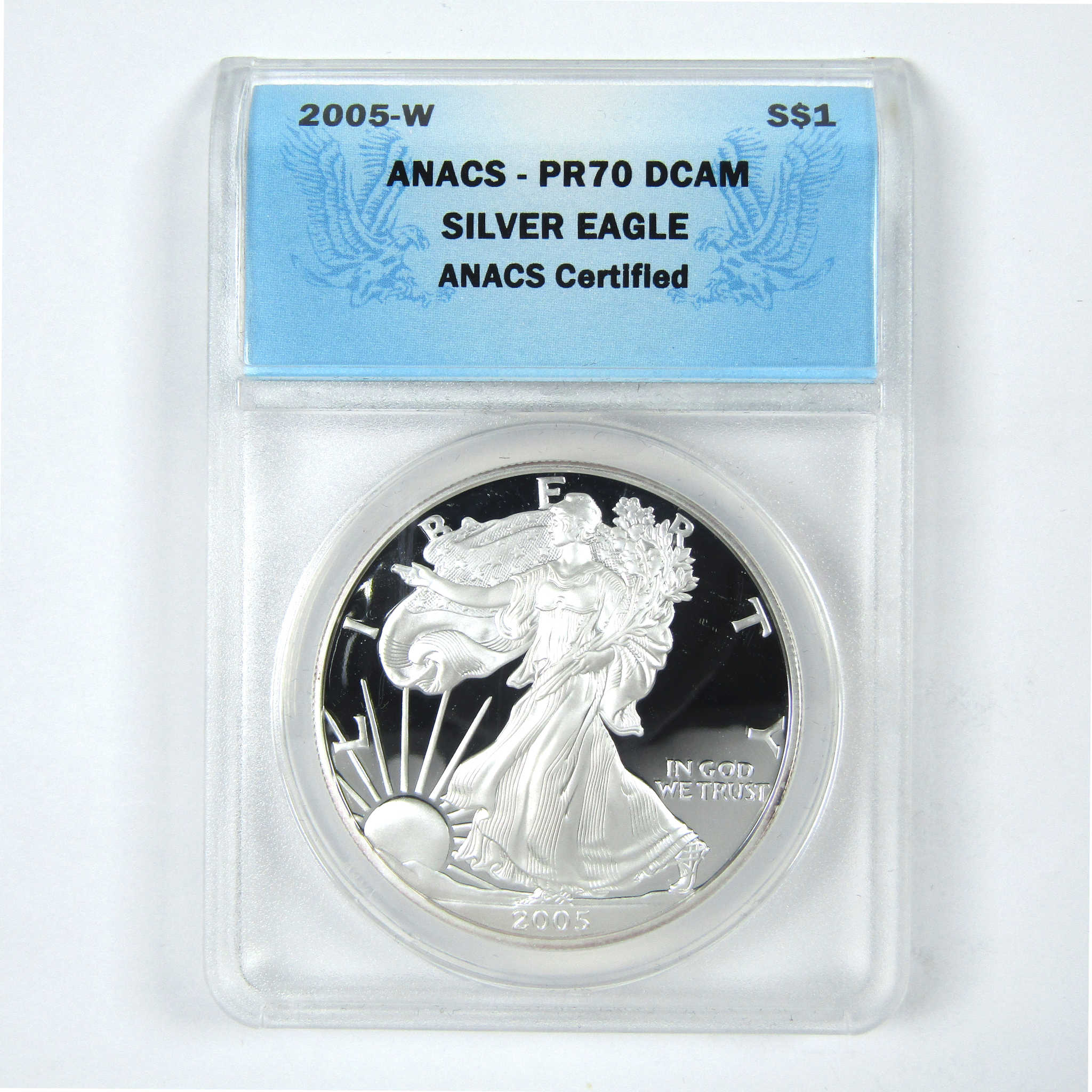 2005 W American Silver Eagle PR 70 DCAM ANACS $1 Proof SKU:CPC8010