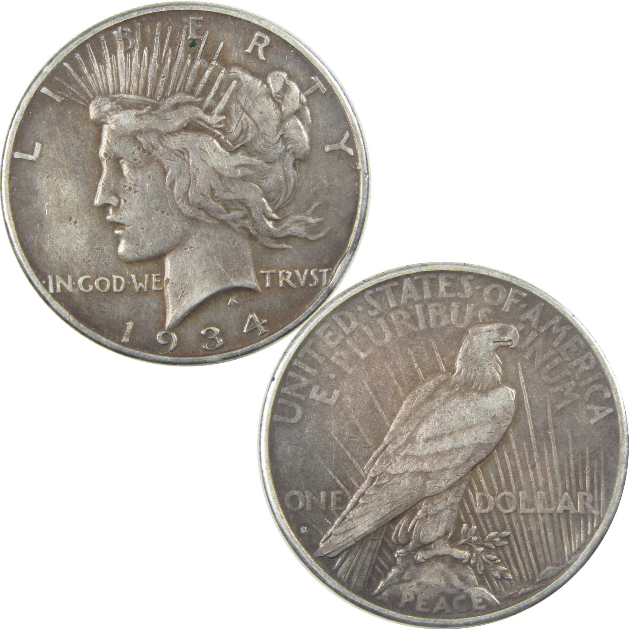 1934 S Peace Dollar VF Very Fine Details Silver $1 Coin SKU:I15469