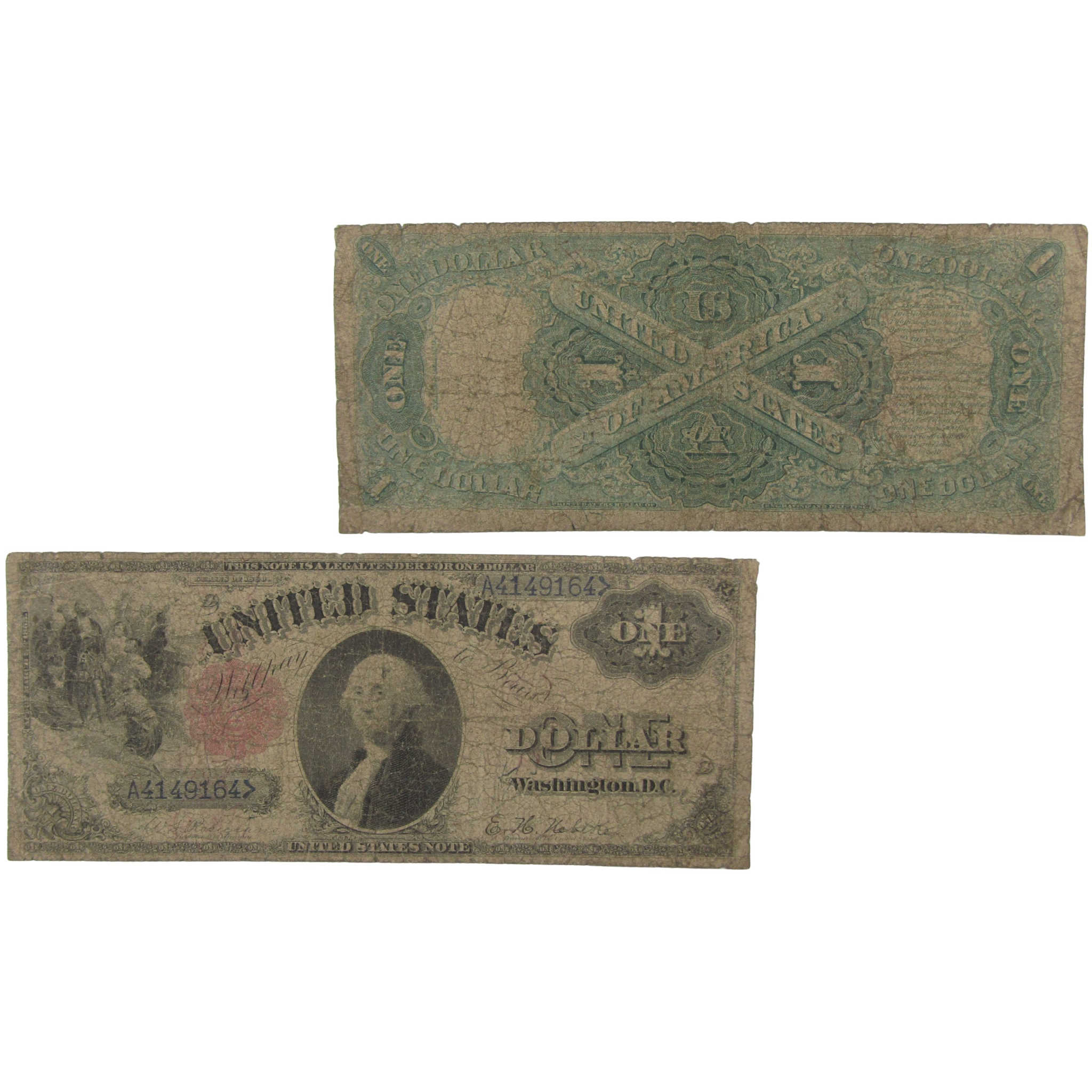 1880 $1 Large Size Legal Tender Note Fr 34 G Good Currency Collectible