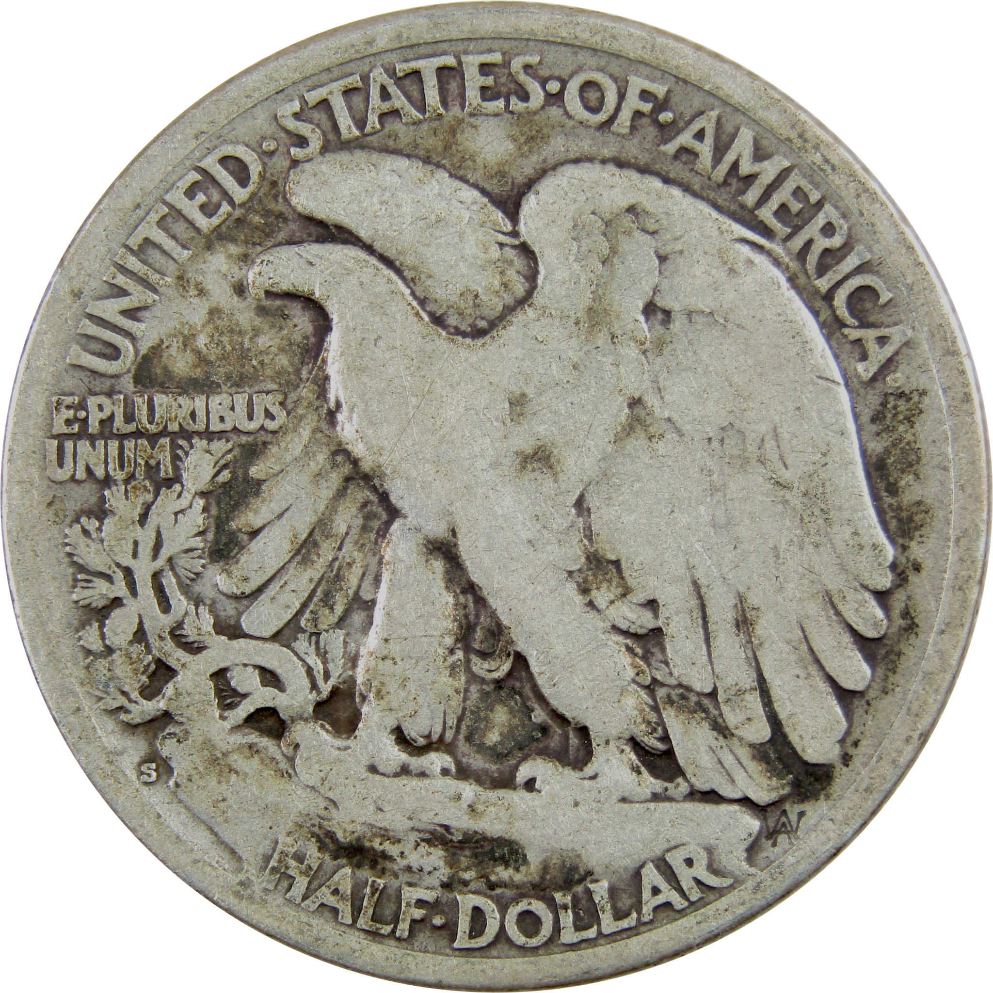 1918 S Liberty Walking Half Dollar G Good Silver 50c Coin SKU:I13062