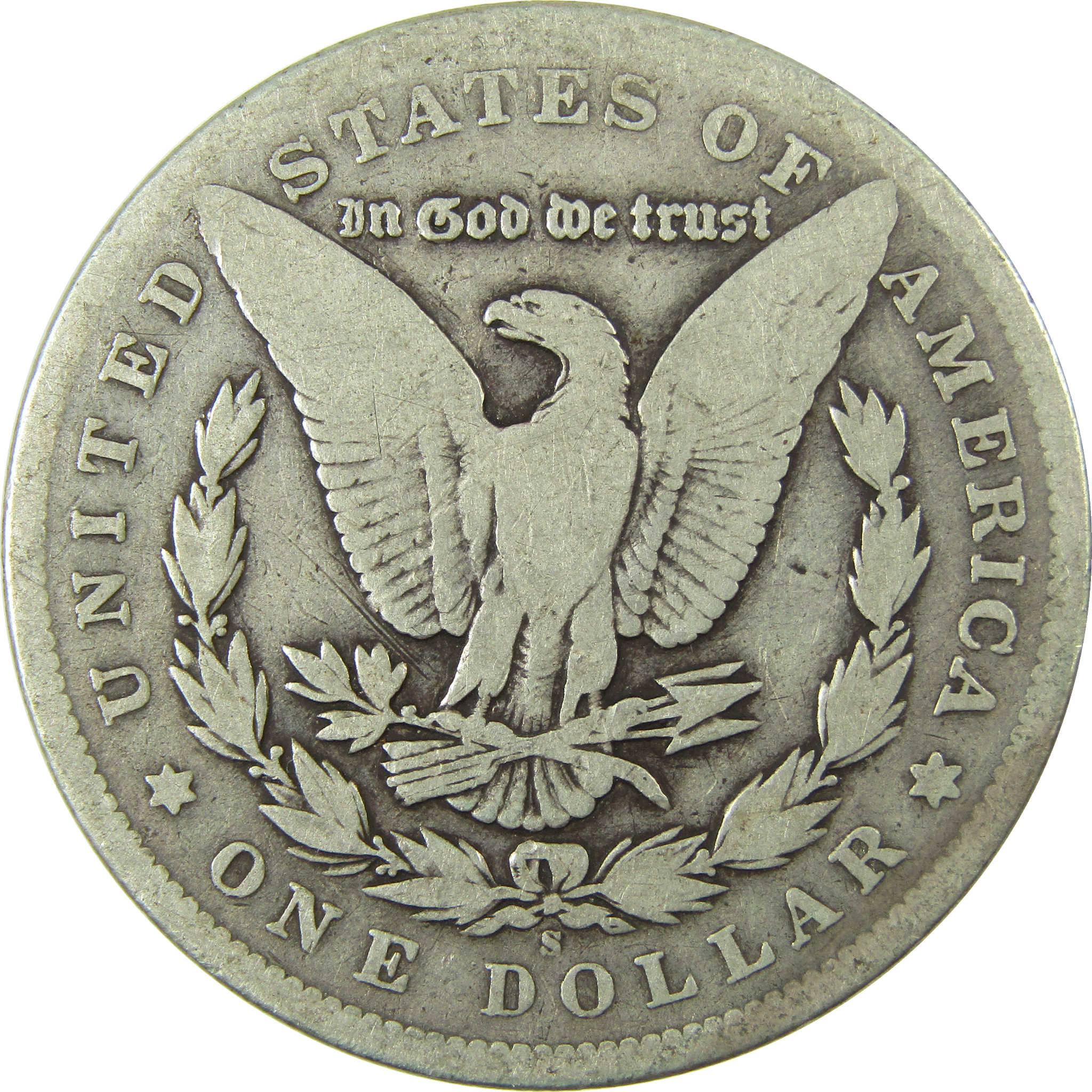 1896 S Morgan Silver Dollar VG Very Good $1 Coin SKU:CP1623