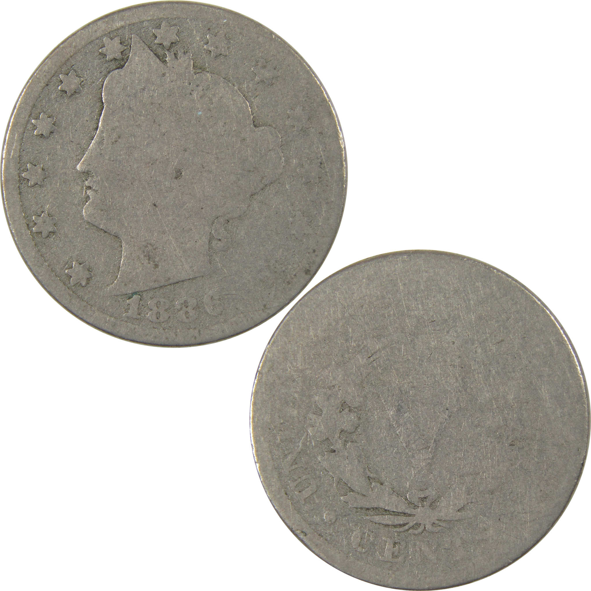 1886 Liberty Head V Nickel AG About Good 5c Coin SKU:I23833