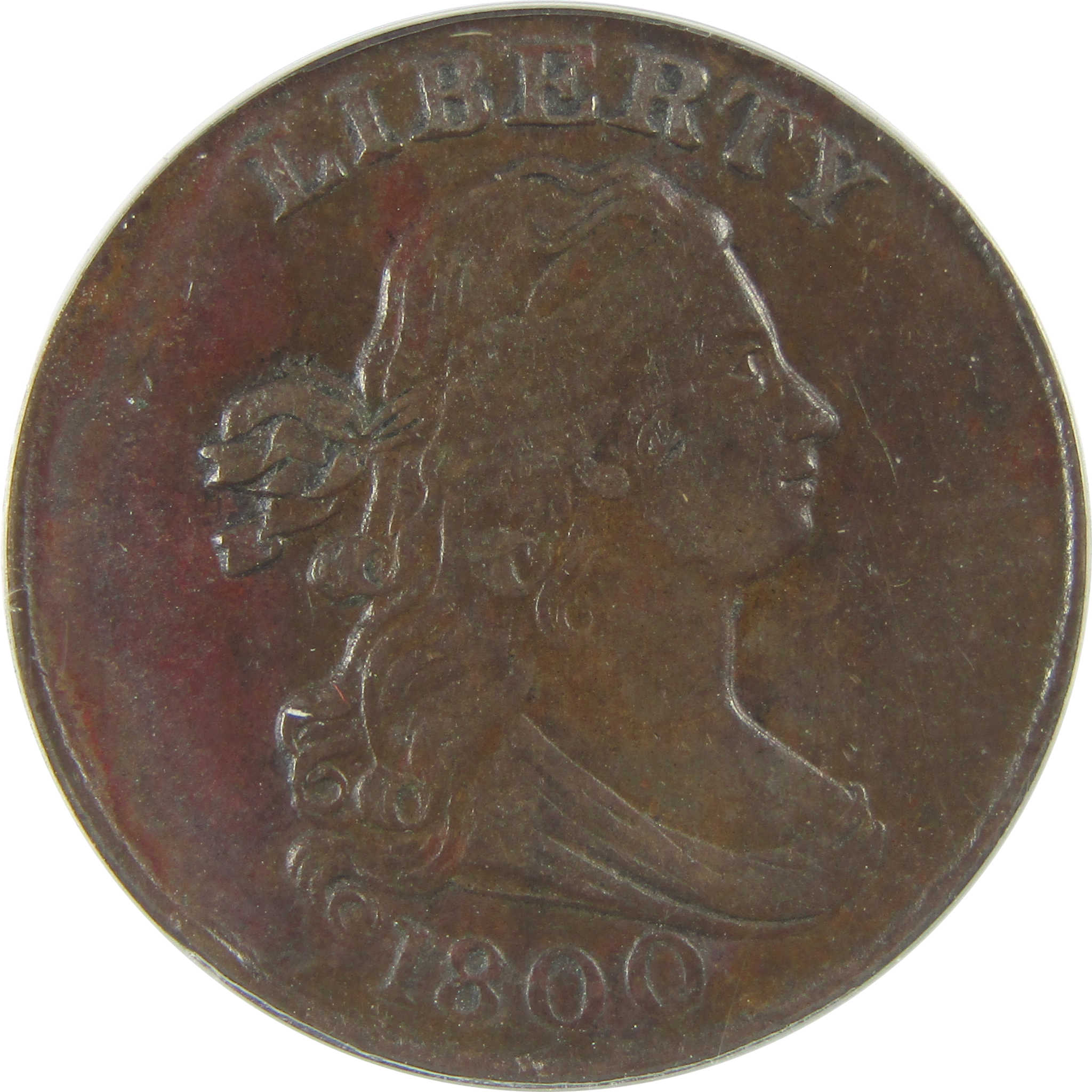 1800 C-1 Draped Bust Half Cent EF 40 Details ANACS Copper SKU:CPC0823