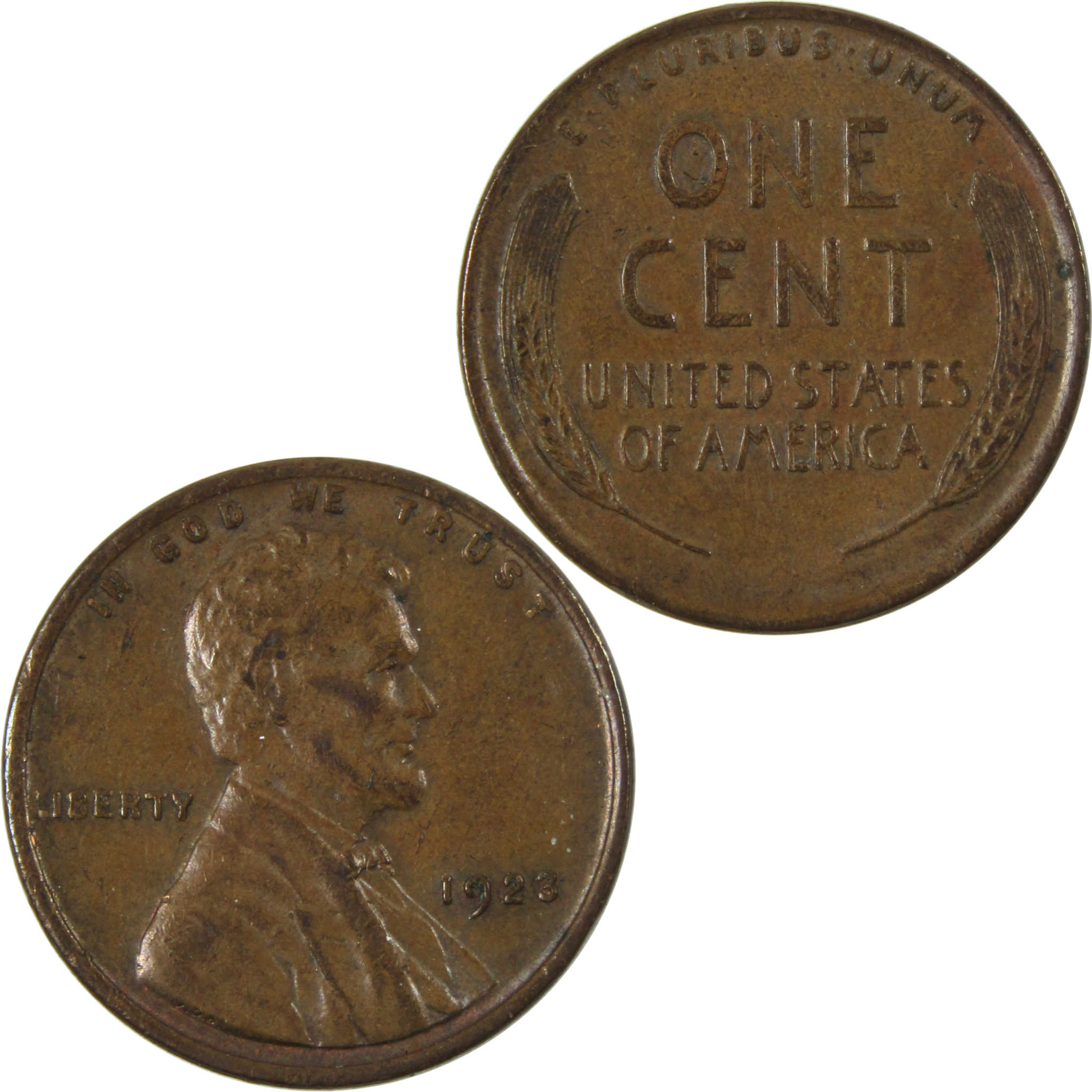1923 Lincoln Wheat Cent AU About Uncirculated Penny 1c Coin SKU:I14713