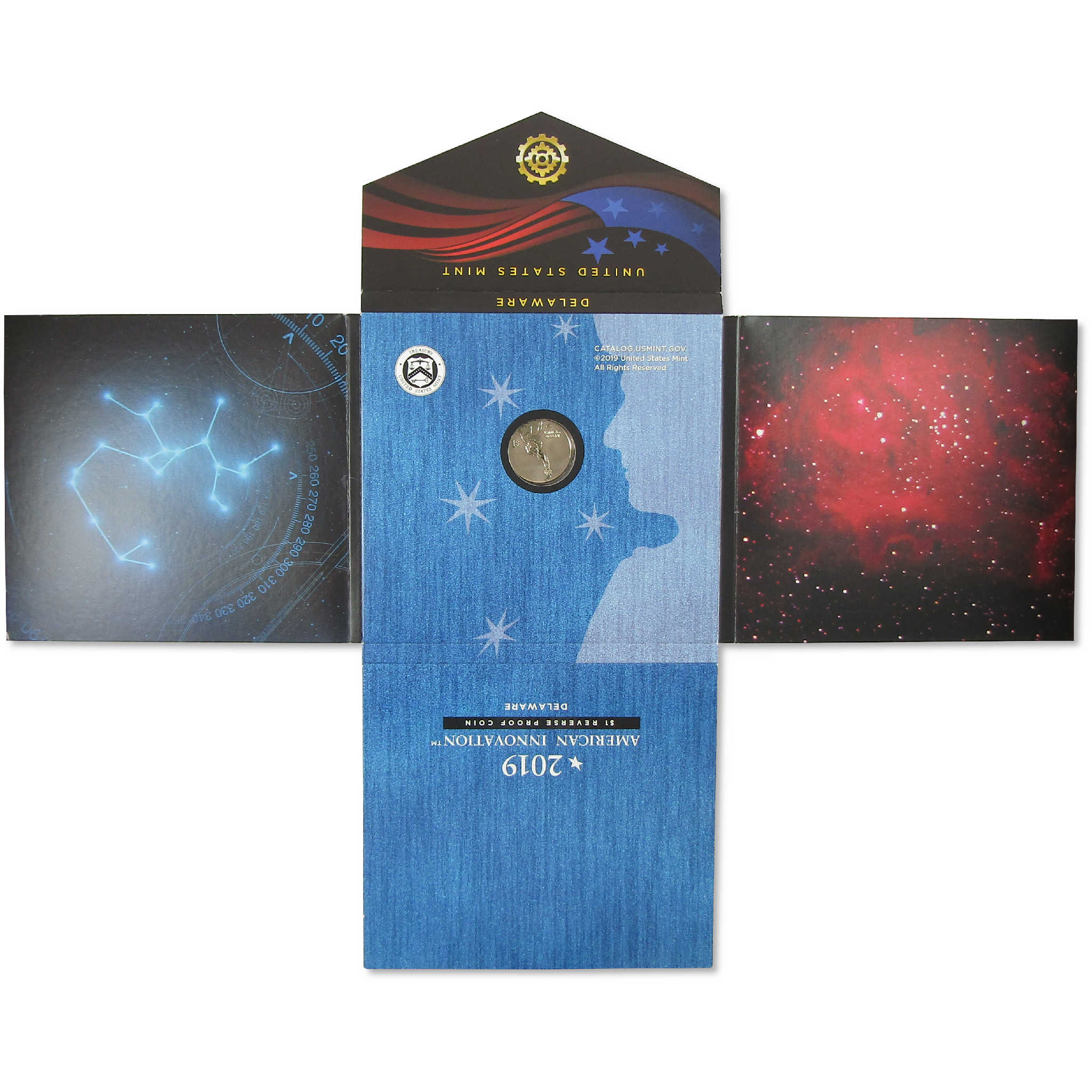 2019 S Delaware American Innovation $1 Reverse Proof Coin SKU:CPC9671