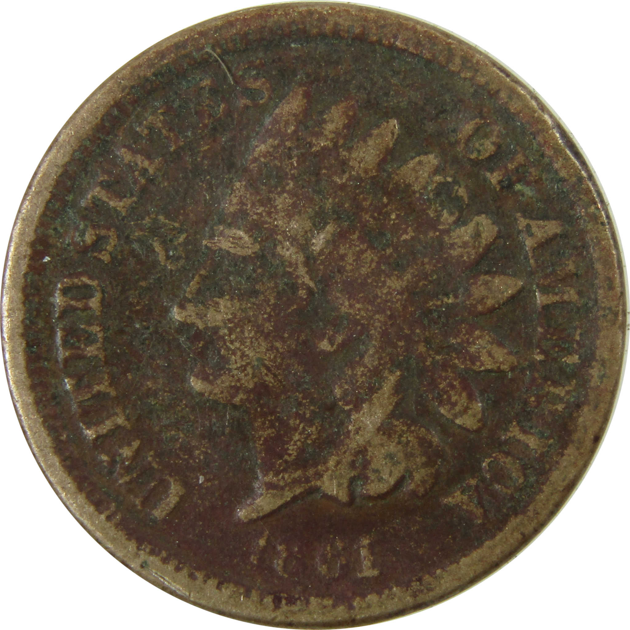 1861 Indian Head Cent G Good Details Penny 1c Coin SKU:CP1207