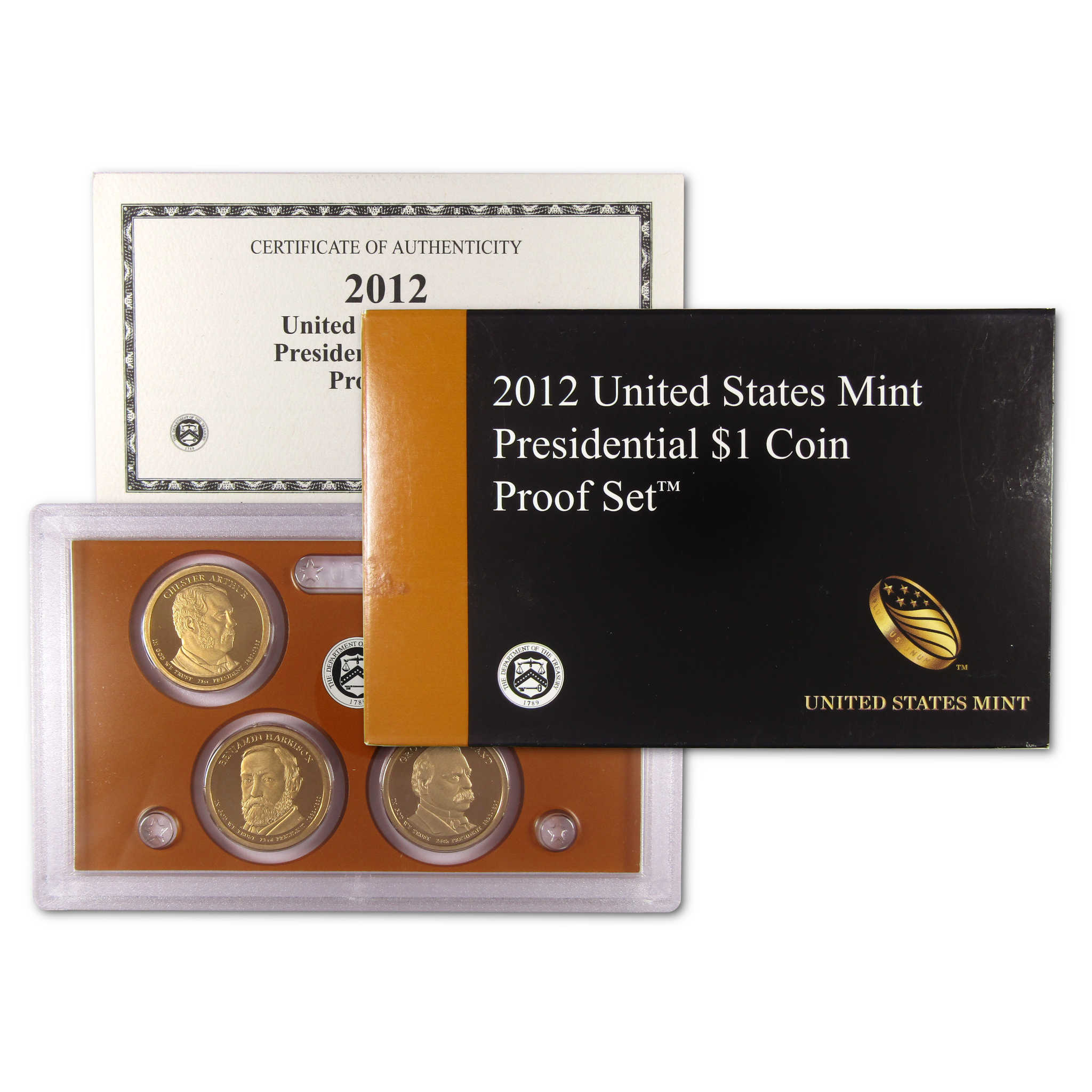 2012 Presidential Dollar Proof Set U.S. Mint Packaging OGP COA