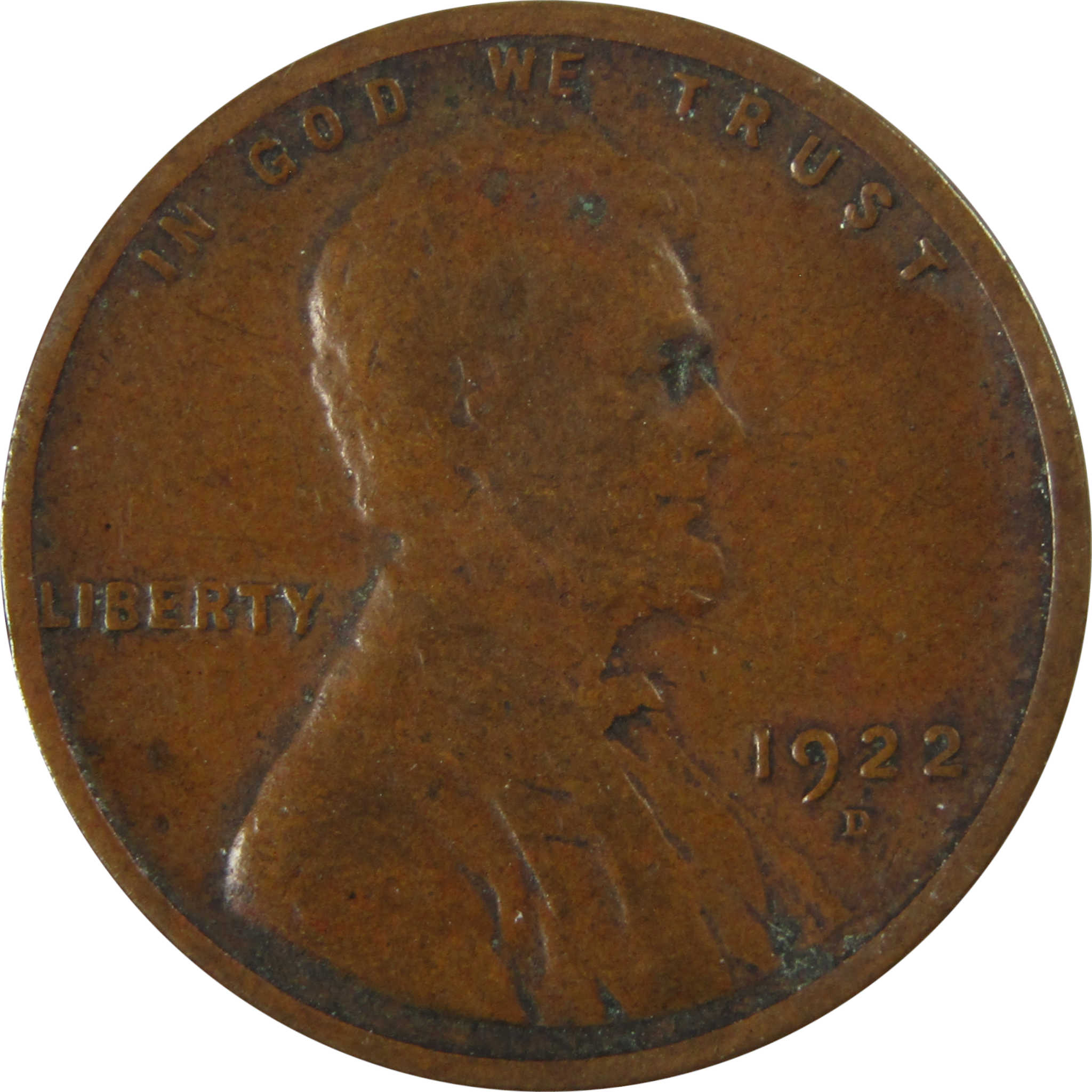 1922 D Lincoln Wheat Cent VG Very Good Penny 1c Coin SKU:I26462