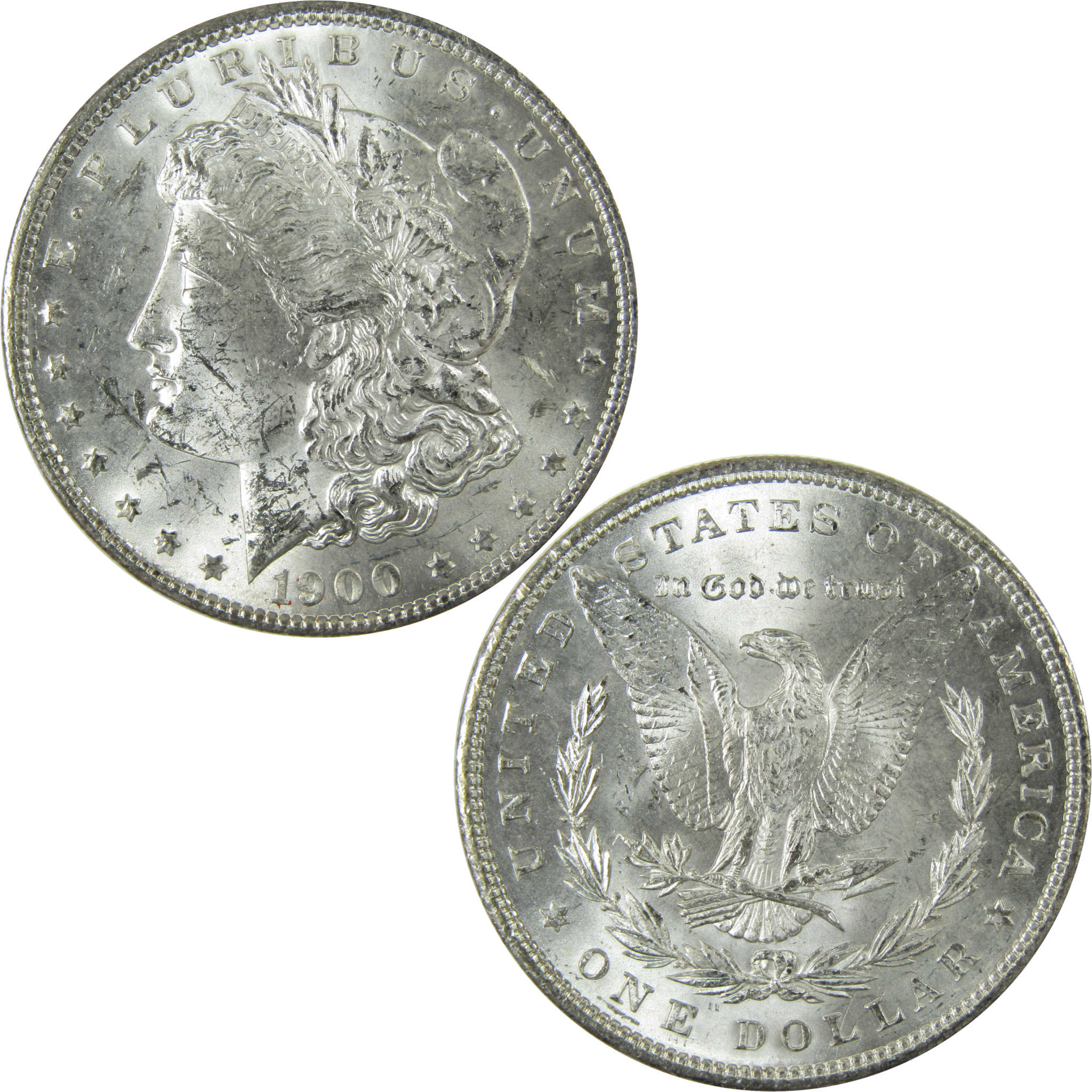1900 Morgan Silver Dollar Uncirculated Mint State $1 Coin SKU:I27743