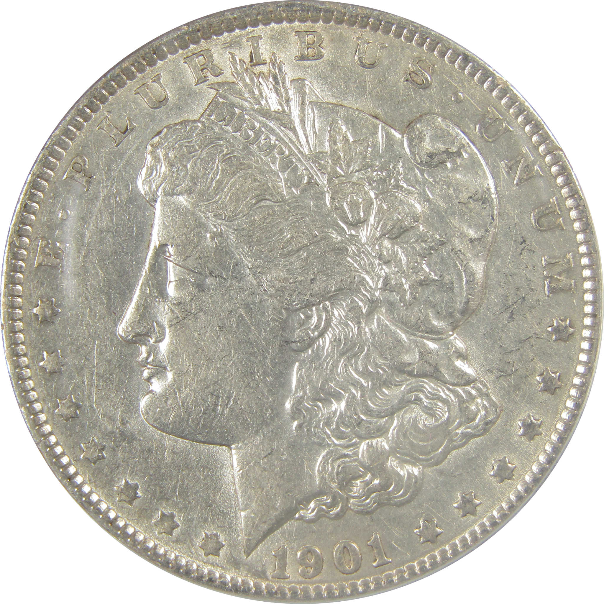 1901 Morgan Dollar AU 50 Details ANACS Silver $1 Coin SKU:I21283 - Morgan coin - Morgan silver dollar - Morgan silver dollar for sale - Profile Coins &amp; Collectibles
