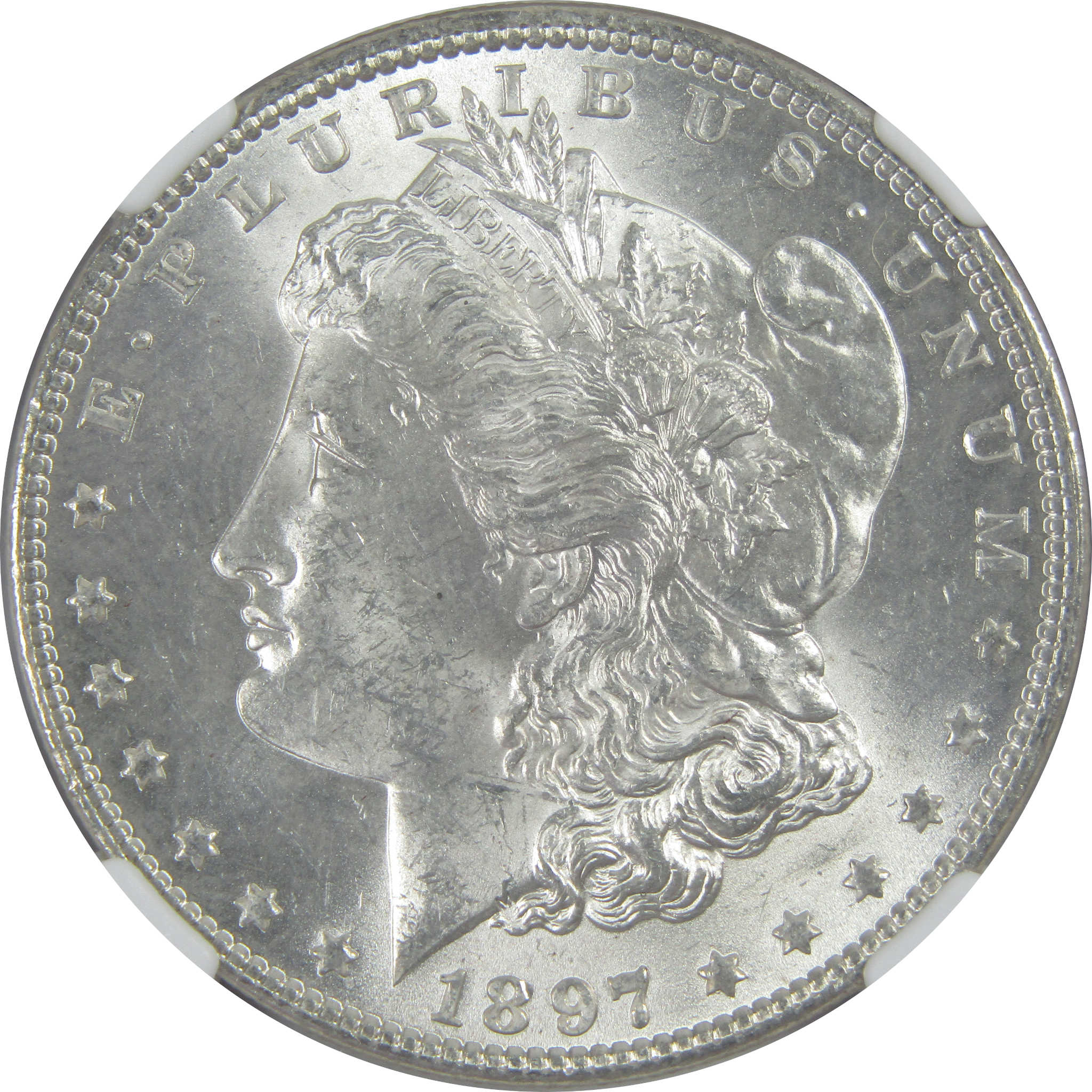 1897 Morgan Dollar MS 63 NGC Silver $1 Uncirculated Coin SKU:I15812 - Morgan coin - Morgan silver dollar - Morgan silver dollar for sale - Profile Coins &amp; Collectibles