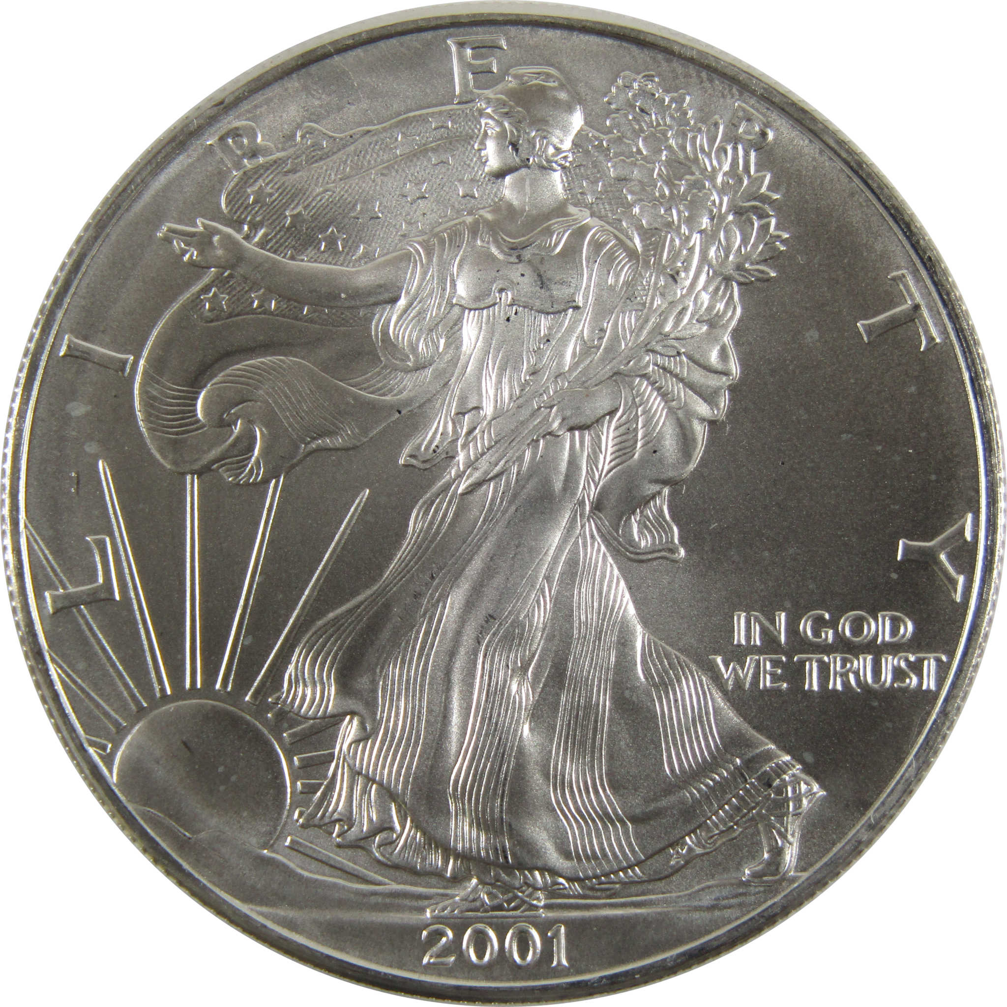 2001 American Eagle BU Uncirculated 1 oz .999 Silver Bullion $1 Coin