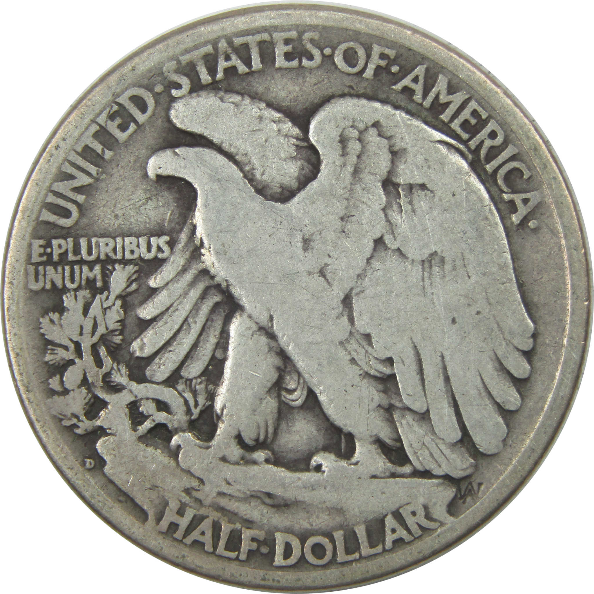 1918 D Liberty Walking Half Dollar VG Very Good Silver 50c SKU:I15267