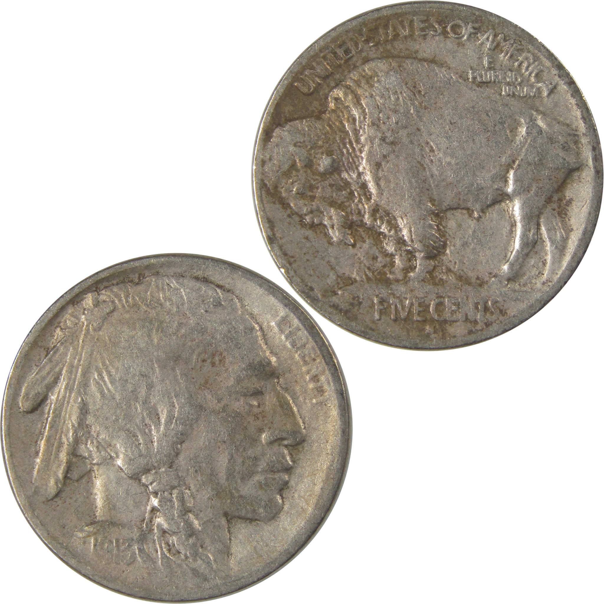 1913 S Type 1 Indian Head Buffalo Nickel F Fine Details SKU:I22900