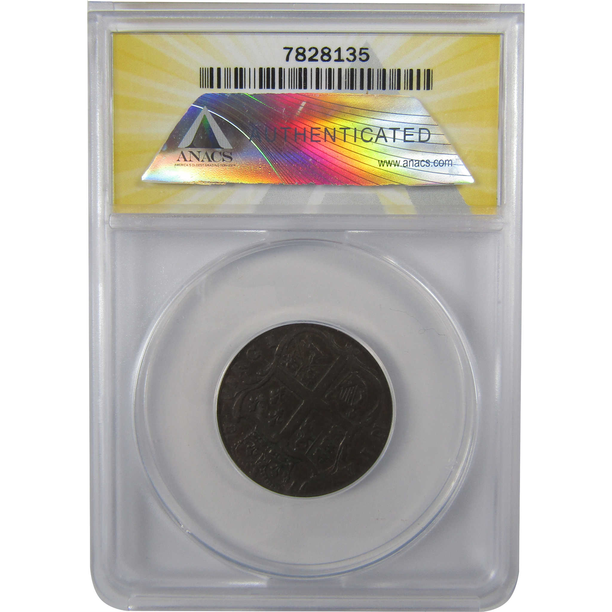 1773 No Period Virginia Half Penny VF 35 ANACS Colonial SKU:I25641