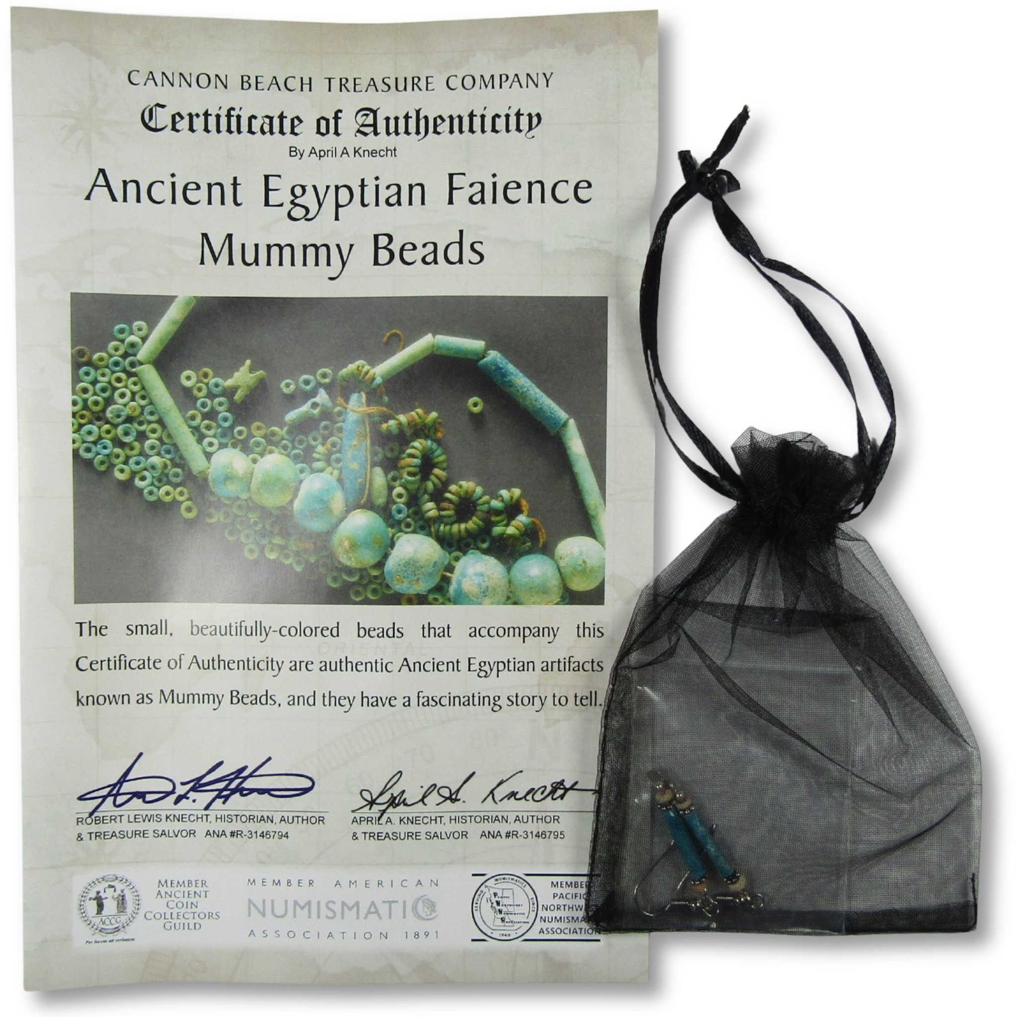 Ancient Egyptian Mummy Bead Earrings