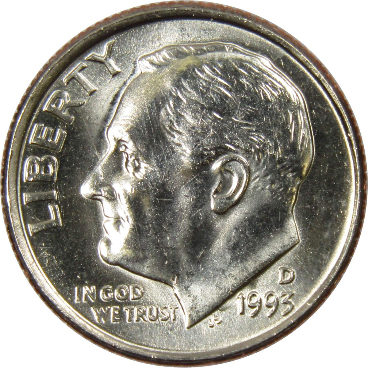 1993 D Roosevelt Dime Clad Uncirculated Mint State 10c Coin