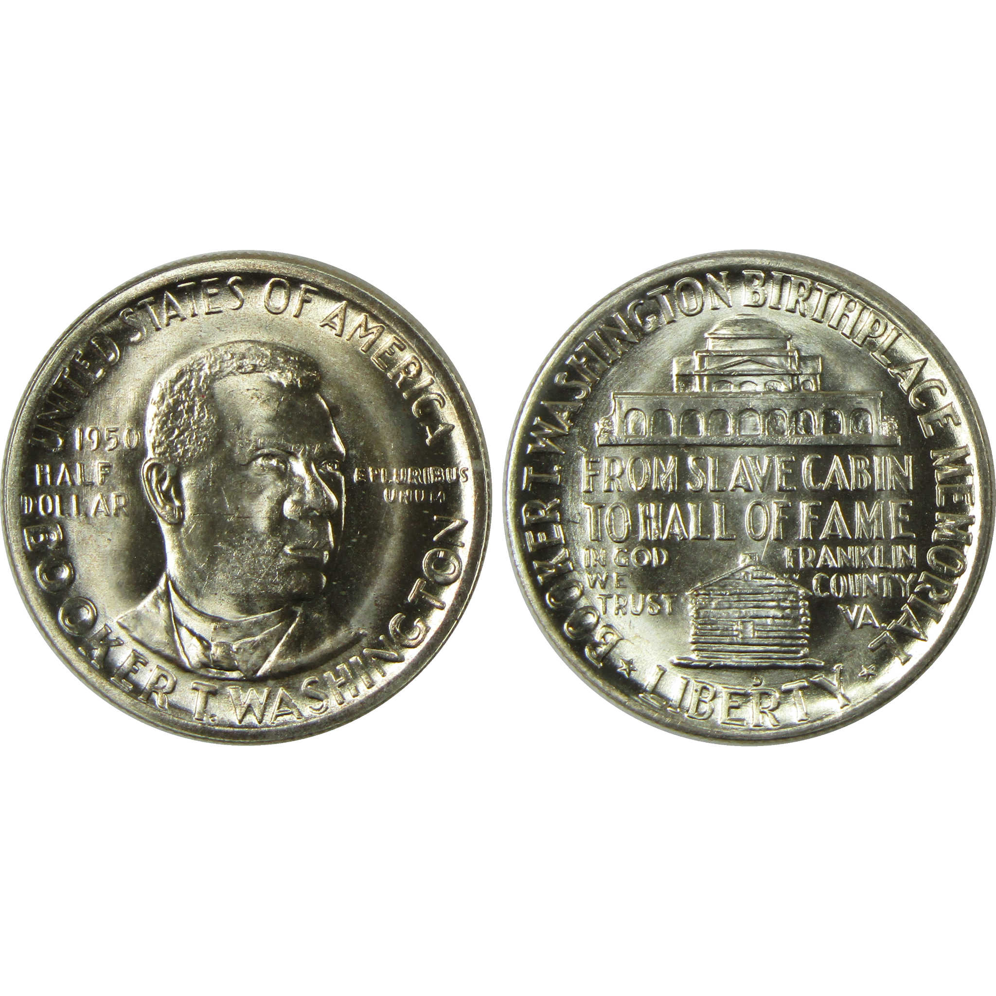 1950 PDS Booker T Washington 50c 3 Coin All-Mint Set BU Choice Unc