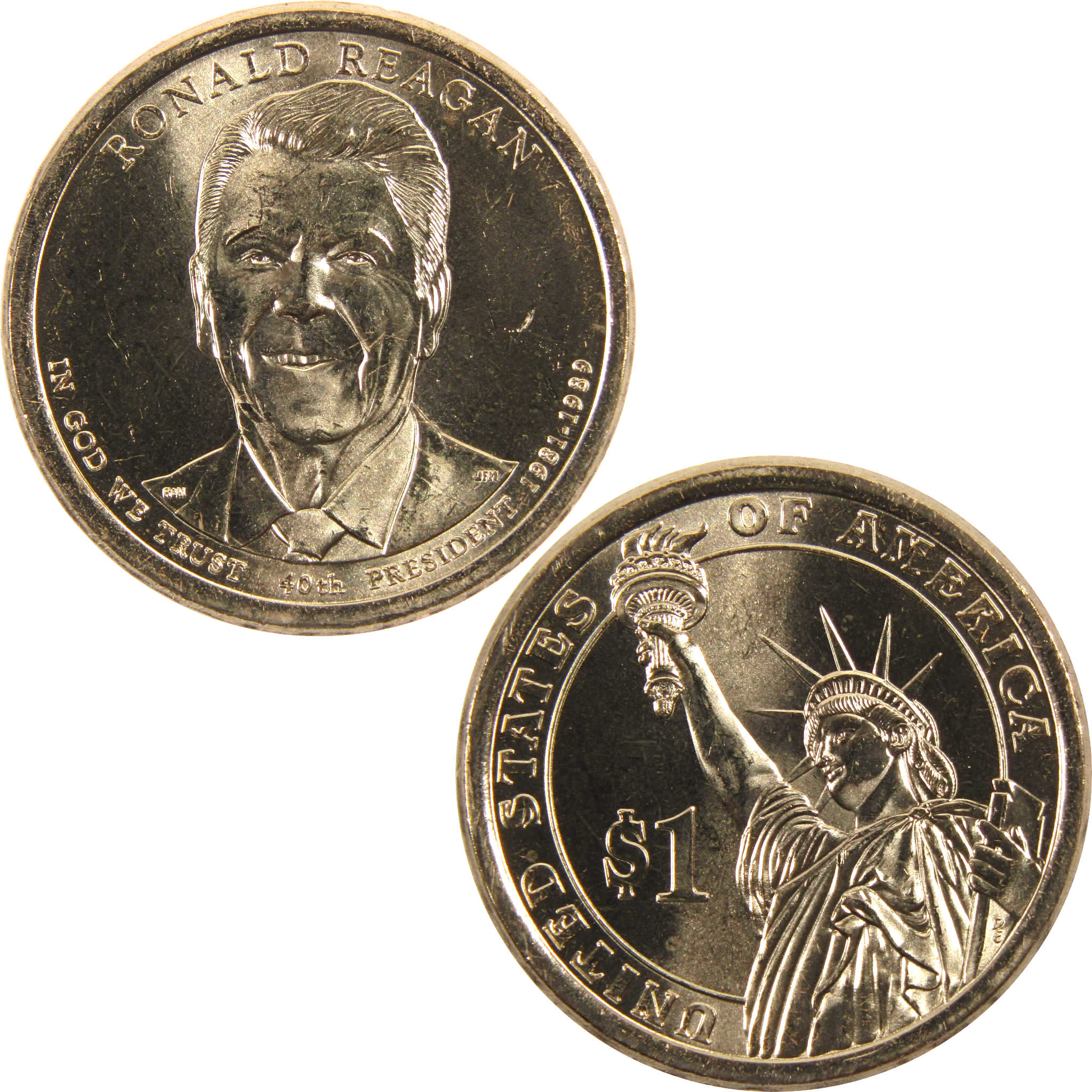 2016 P Ronald Reagan Presidential Dollar Bu Uncirculated 1 Coin 