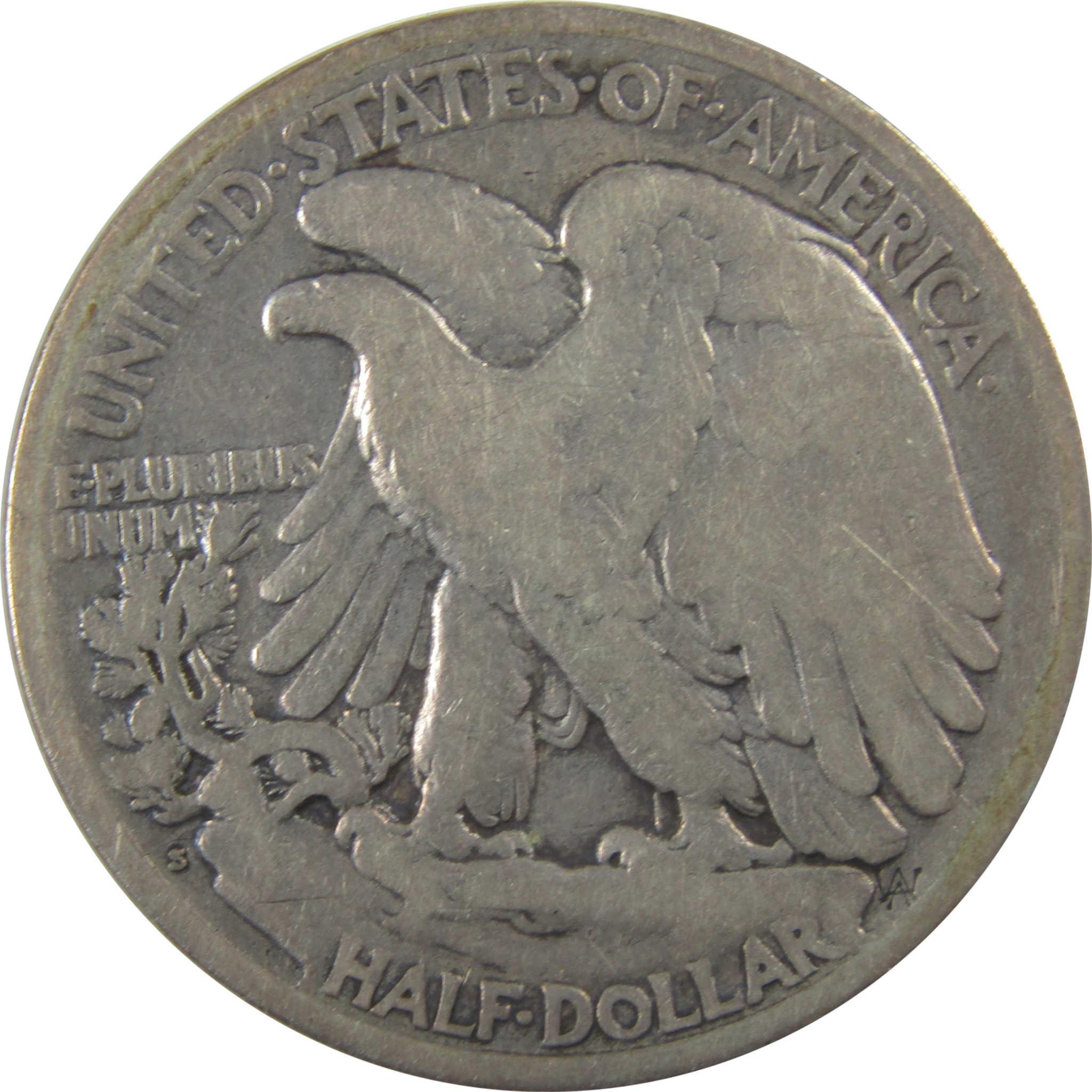 1921 S Liberty Walking Silver Half Dollar VG Very Good SKU:I24544