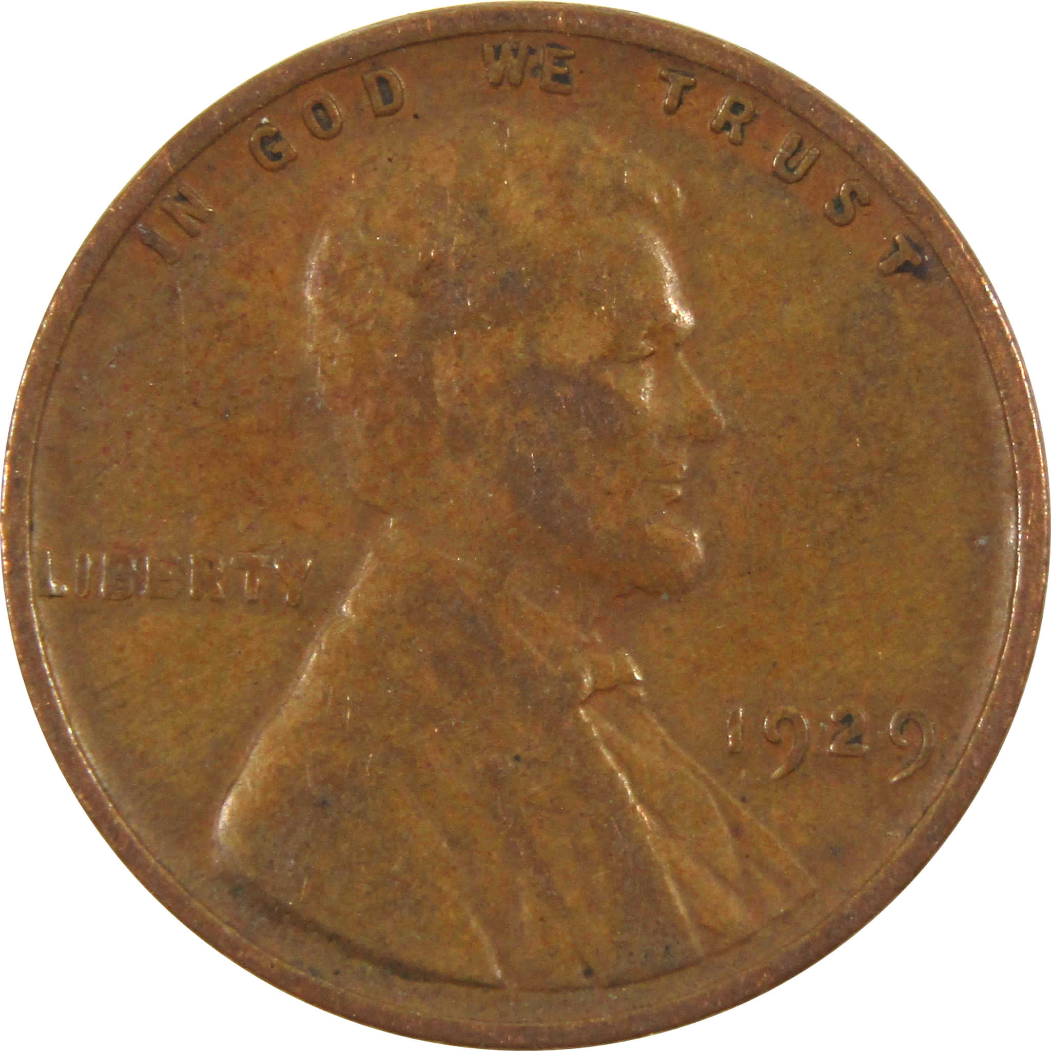 1929 Lincoln Wheat Cent F Fine Penny 1c Coin