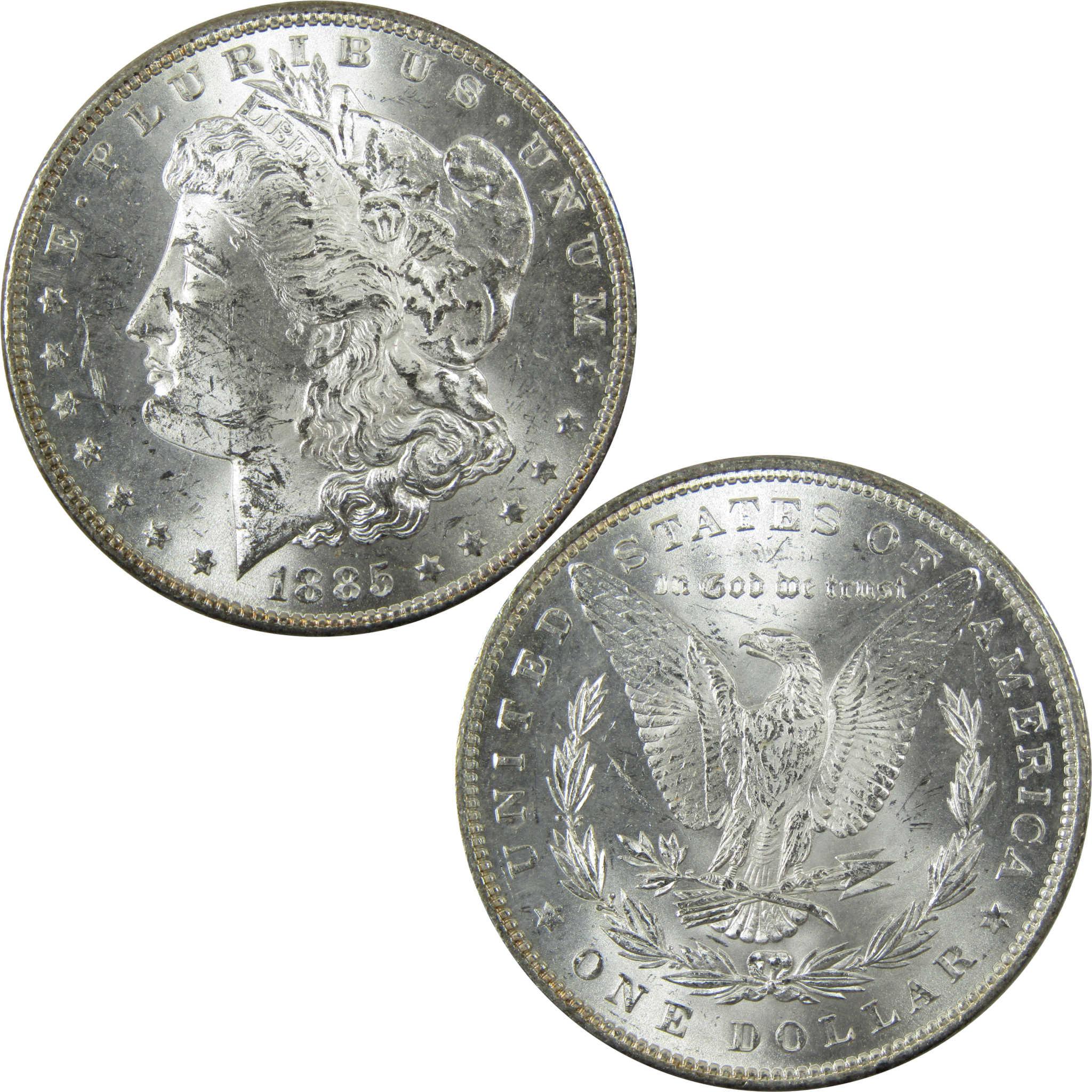 1885 Morgan Silver Dollar Uncirculated Mint State $1 Coin SKU:CP1404 - Morgan coin - Morgan silver dollar - Morgan silver dollar for sale - Profile Coins &amp; Collectibles