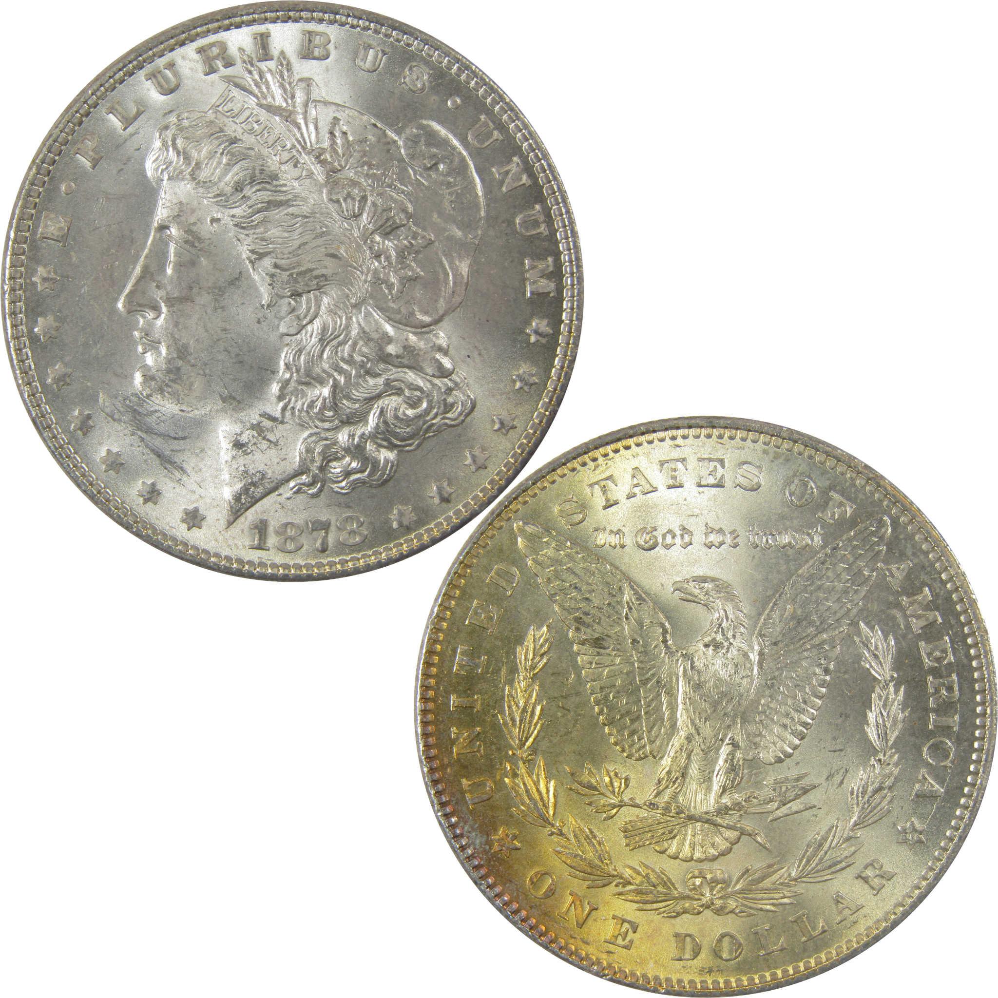 1878 7TF Rev 78 Morgan Silver Dollar Uncirculated Toned SKU:I23577