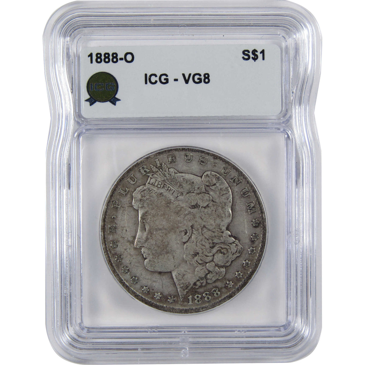 1888 O Hot Lips Morgan Silver Dollar VG 8 ICG $1 Coin SKU:I29067 - Morgan coin - Morgan silver dollar - Morgan silver dollar for sale - Profile Coins &amp; Collectibles
