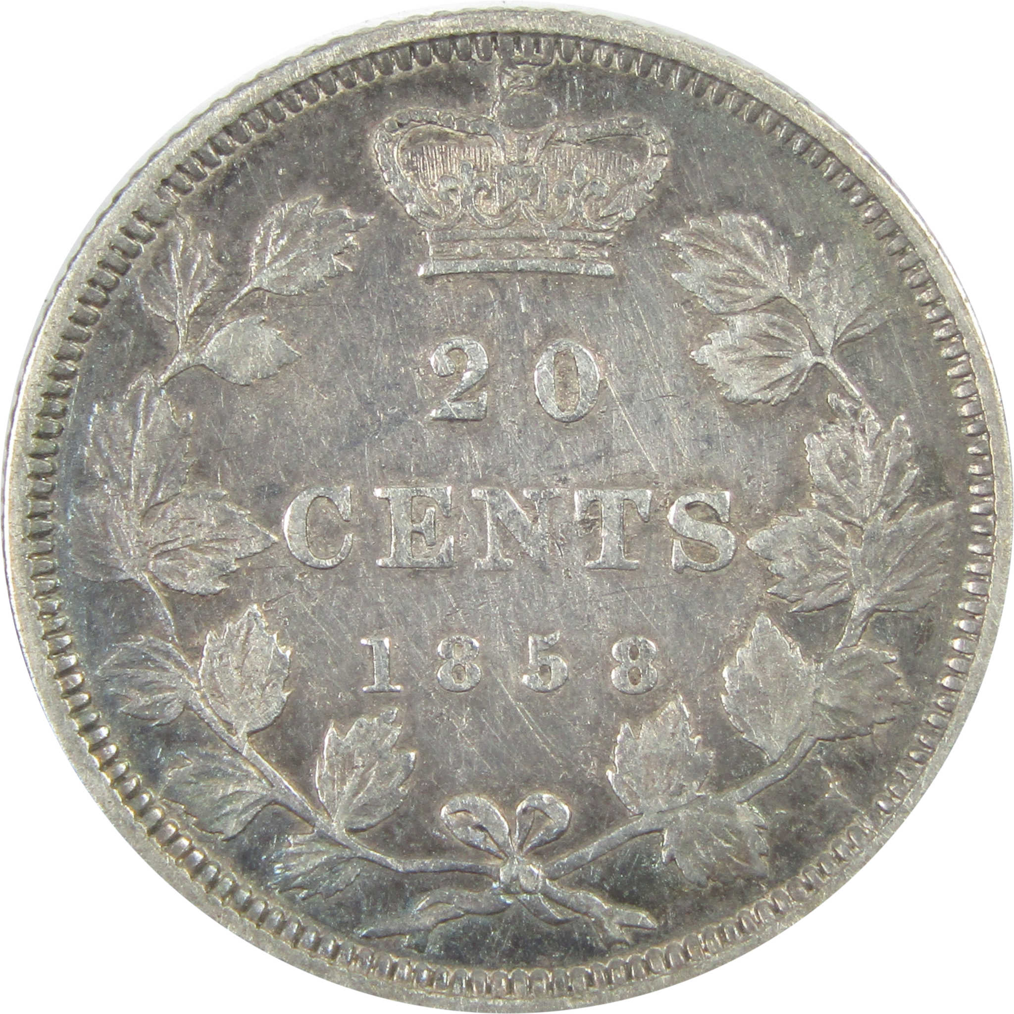 1858 Newfoundland Twenty Cent Piece XF Extremely Fine SKU:CPC9042