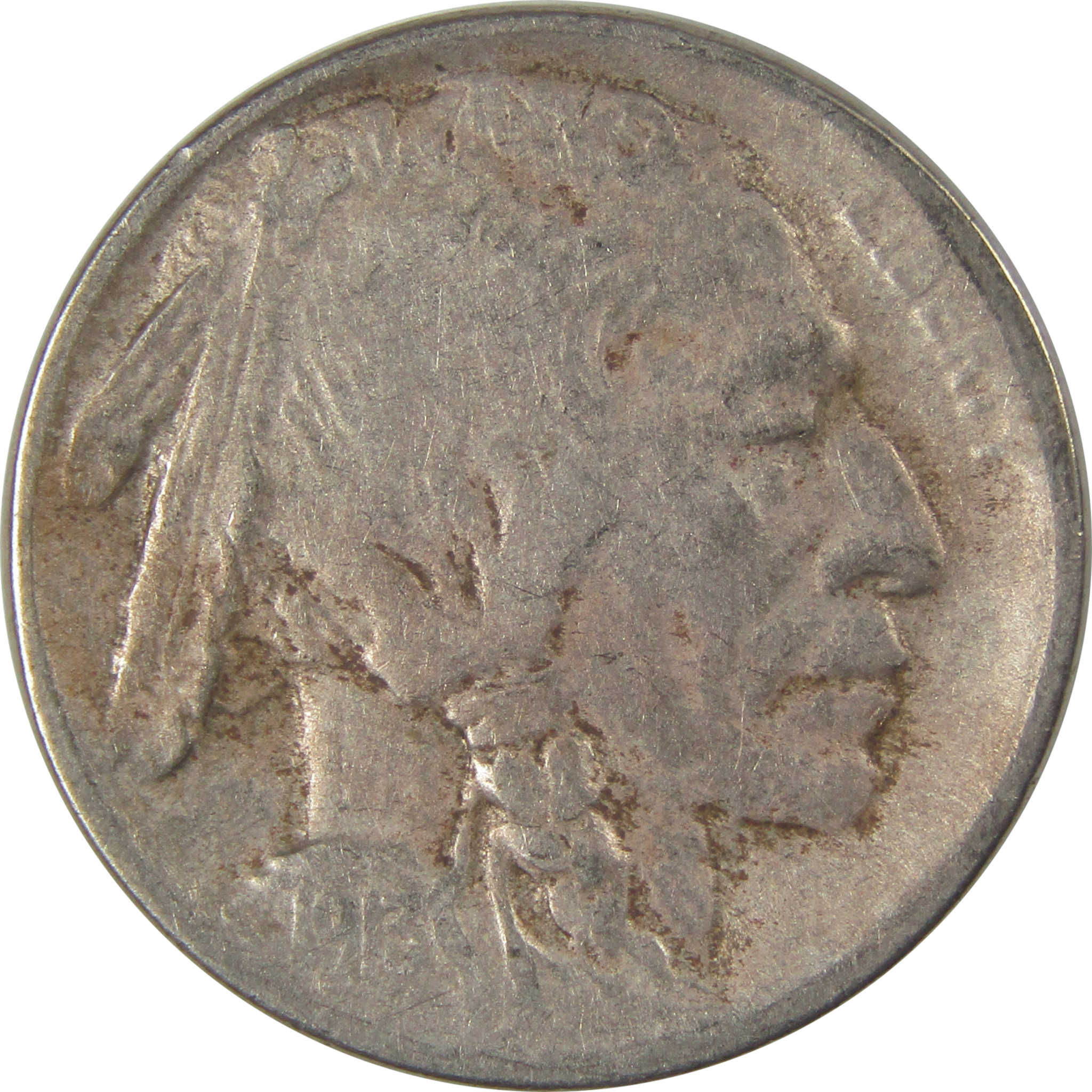 1913 S Type 1 Indian Head Buffalo Nickel F Fine Details SKU:I22915