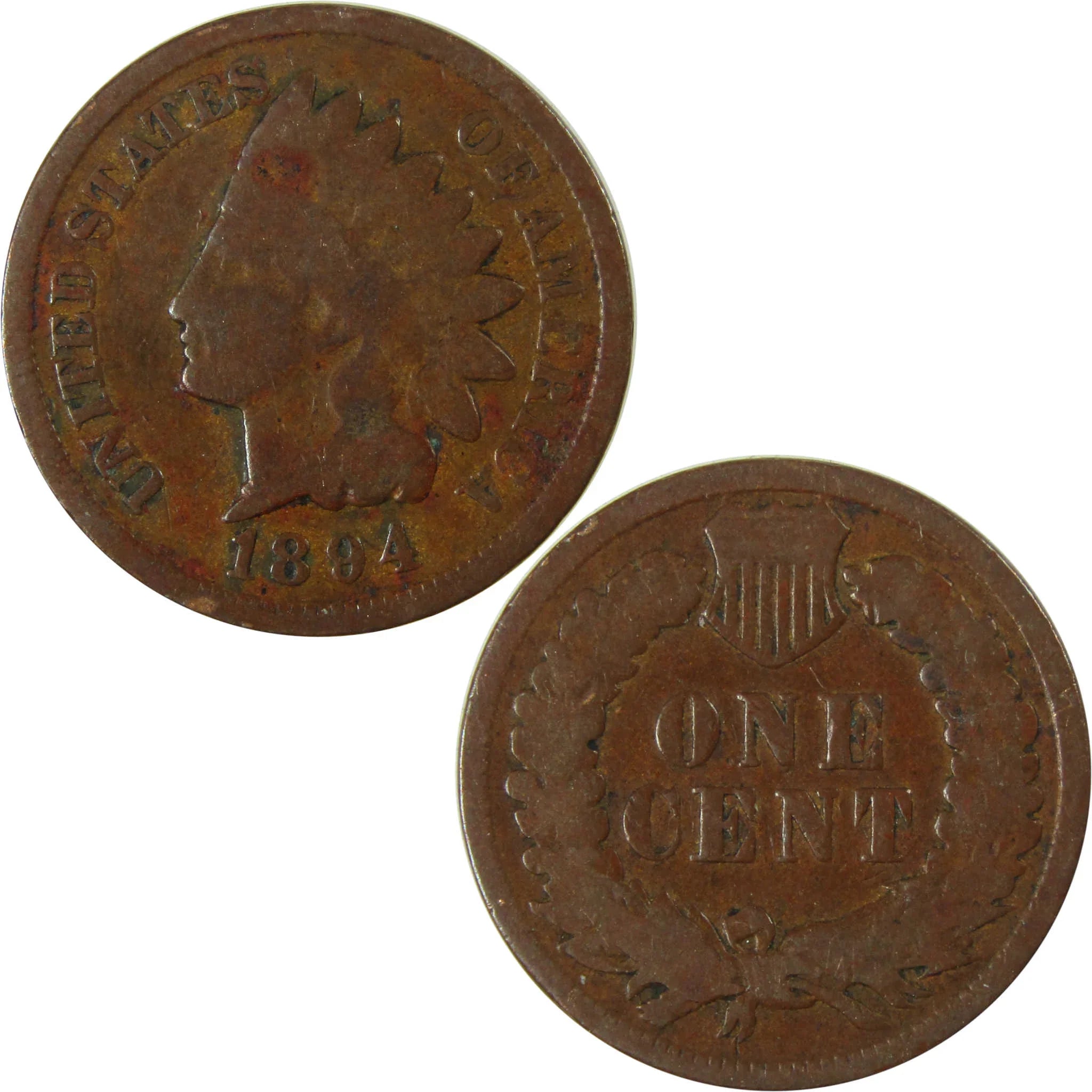 1894 Indian Head Cent G Good Details Penny 1c Coin SKU:I26536