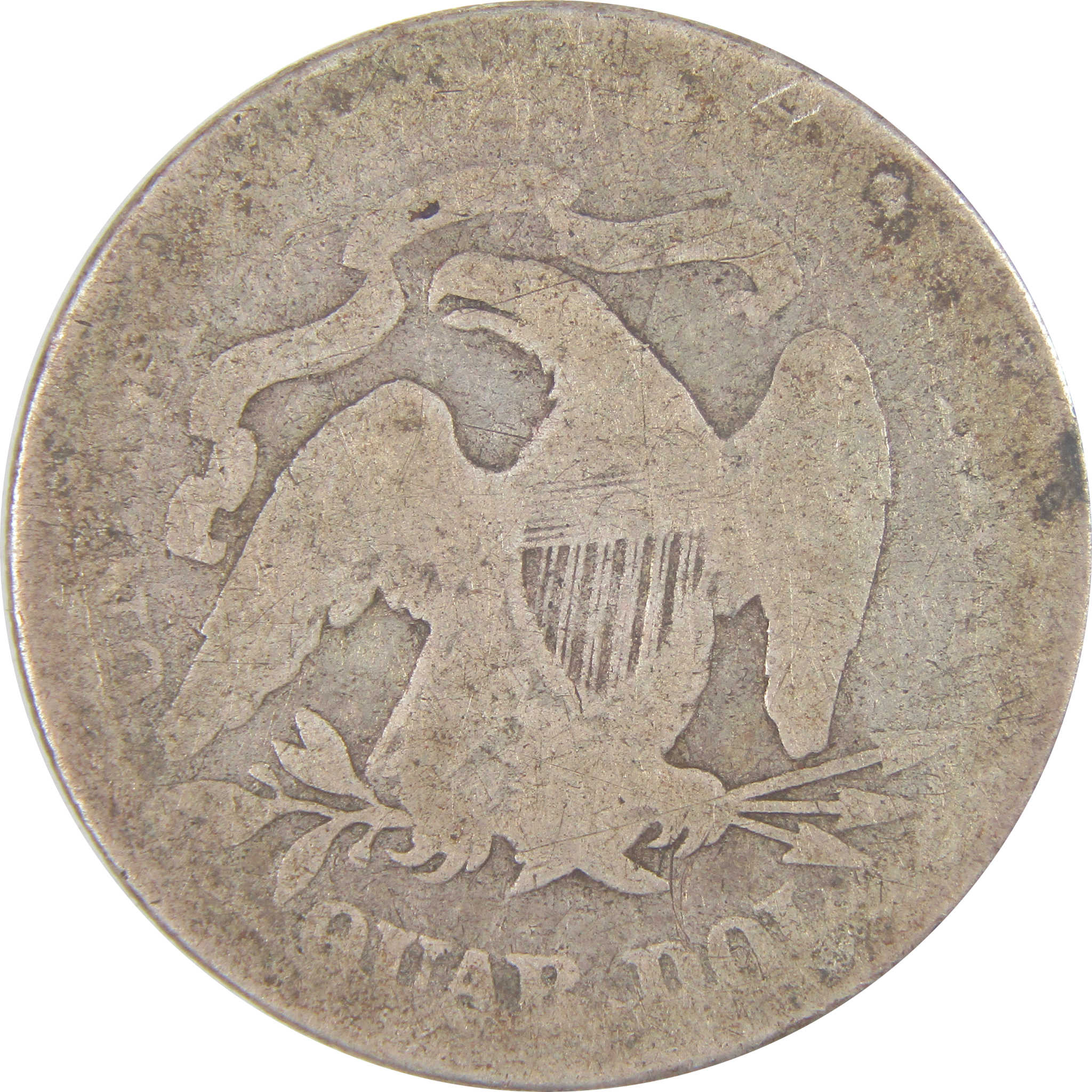 1876 Seated Liberty Quarter AG About Good Silver 25c Coin SKU:I16775