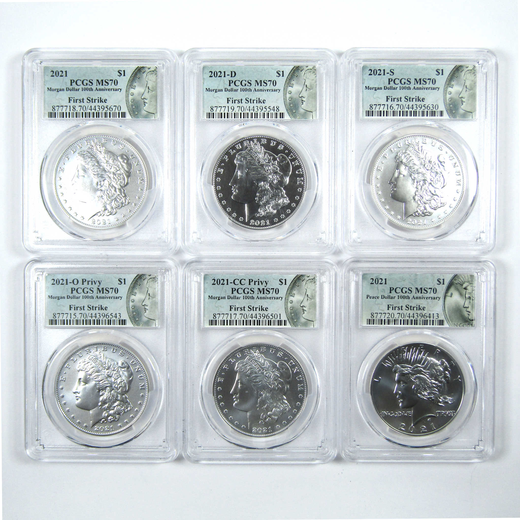 2021 Morgan & Peace Dollar Set MS 70 PCGS First Strike SKU:CPC7842 - Morgan coin - Morgan silver dollar - Morgan silver dollar for sale - Profile Coins &amp; Collectibles