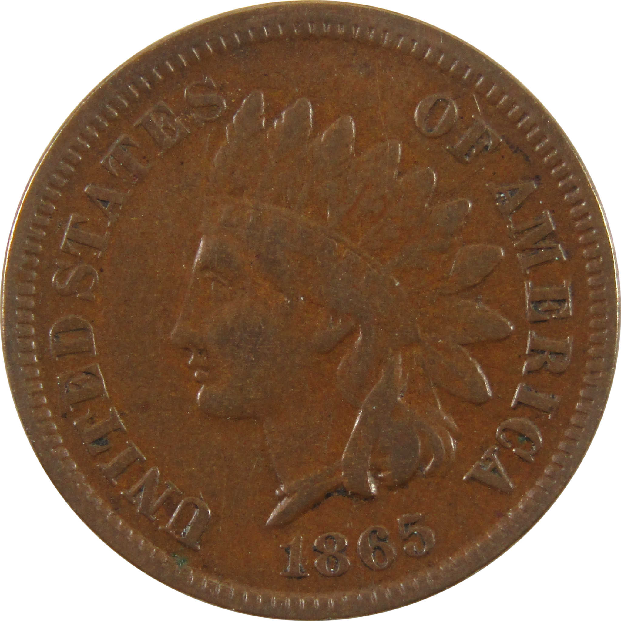 1865 Indian Head Cent VF Very Fine Penny 1c Coin SKU:I10708