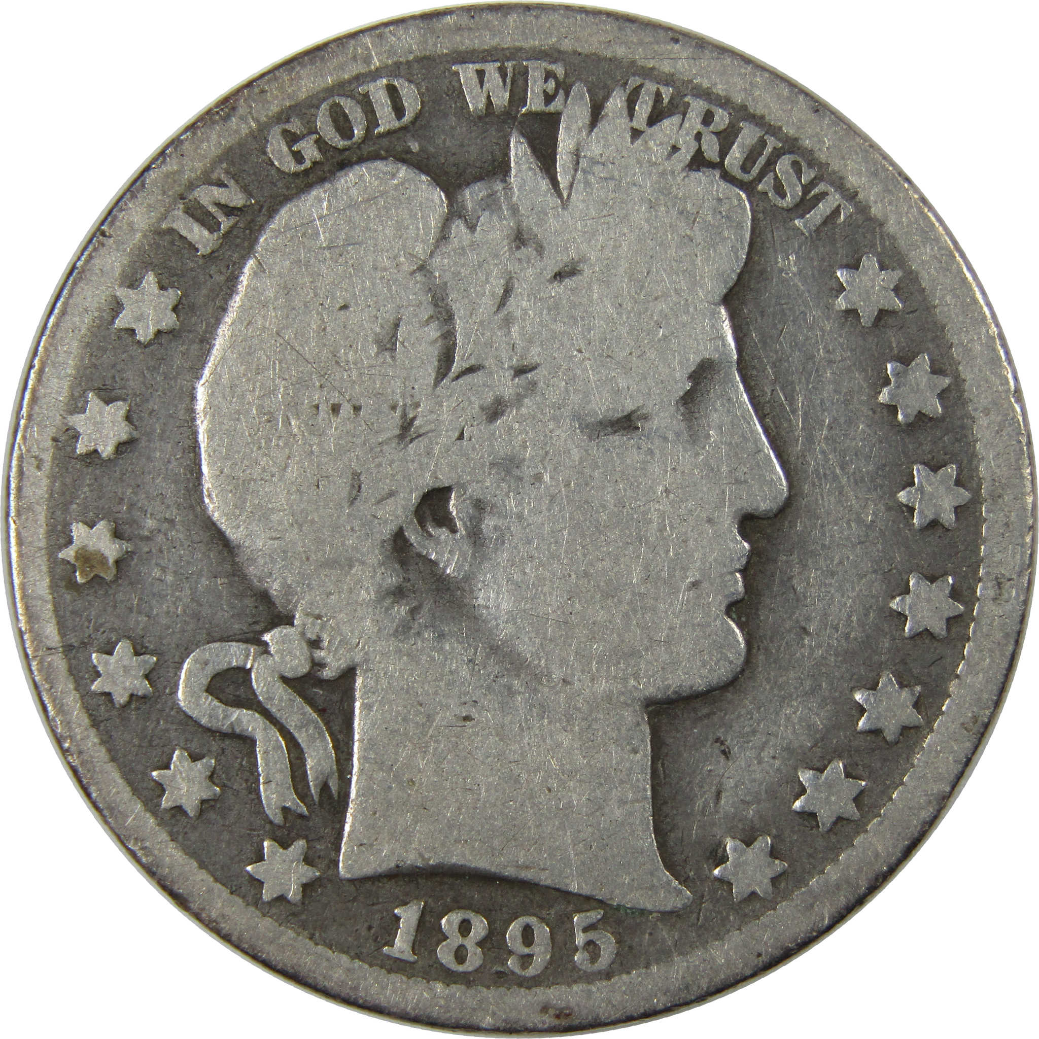 1895 O Barber Half Dollar AG About Good Silver 50c Coin SKU:I23721