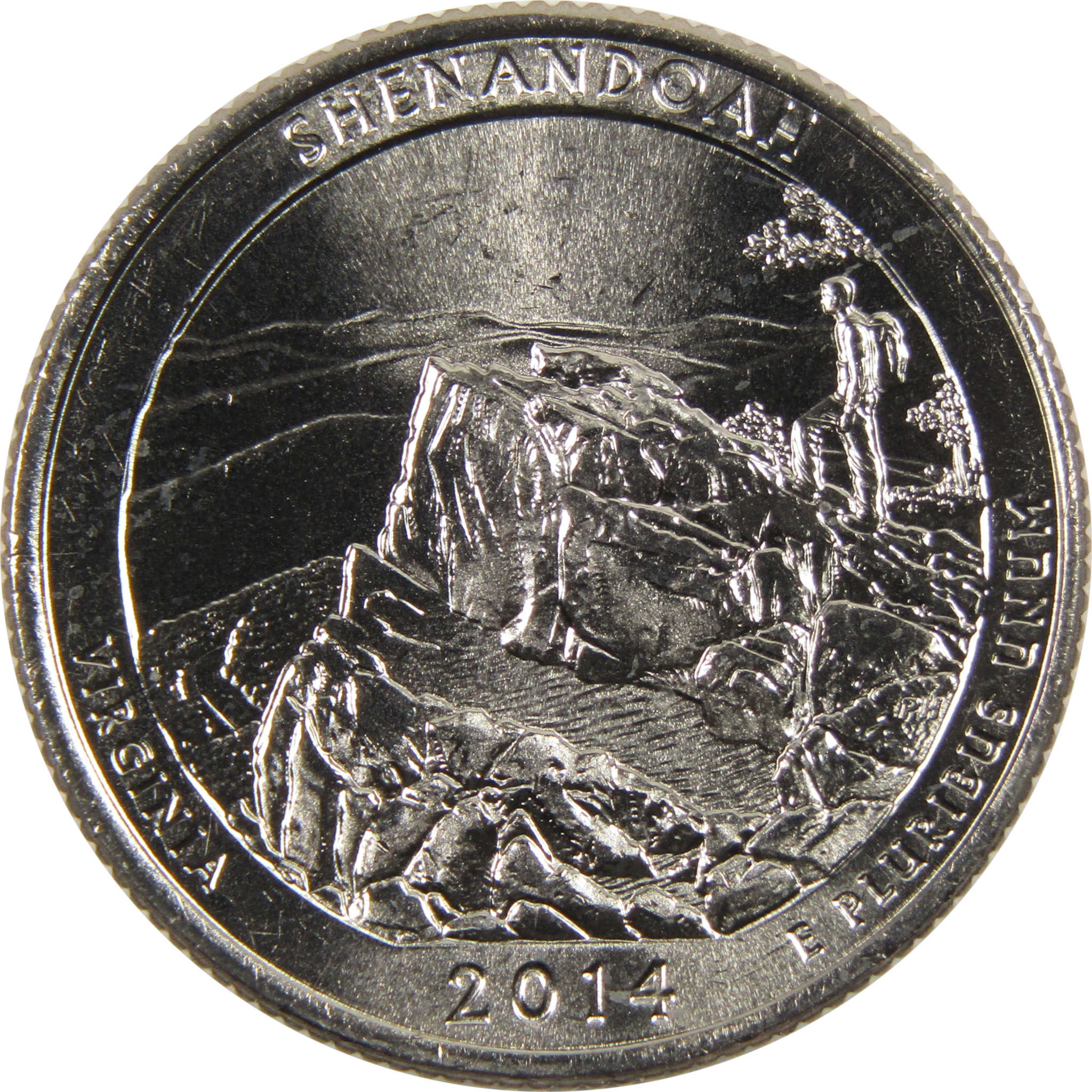 2014 D Shenandoah National Park Quarter BU Uncirculated Clad 25c Coin