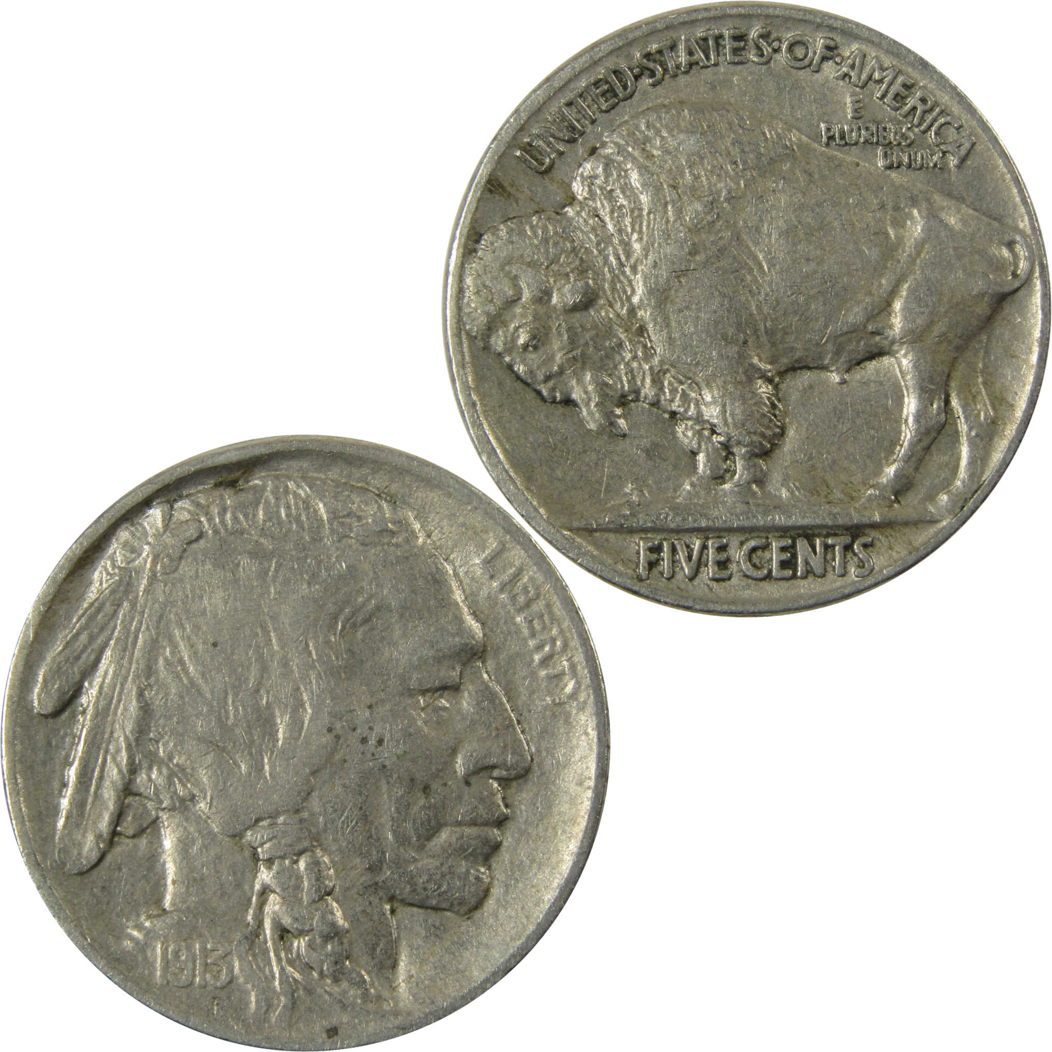 1913 Type 2 Indian Head Buffalo Nickel XF EF Extremely Fine SKU:I28119