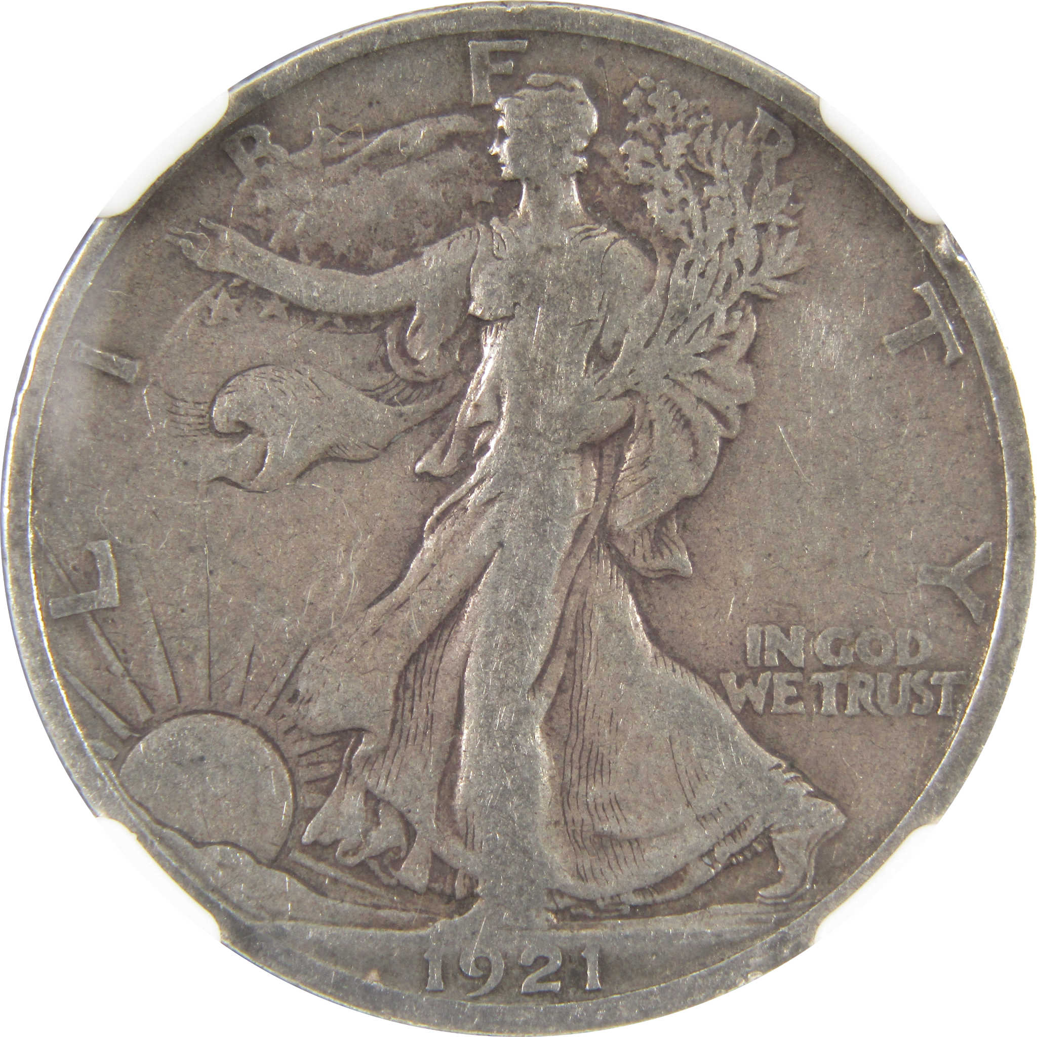 1921 S Liberty Walking Half Dollar VF 20 NGC 90% Silver 50c SKU:I10483