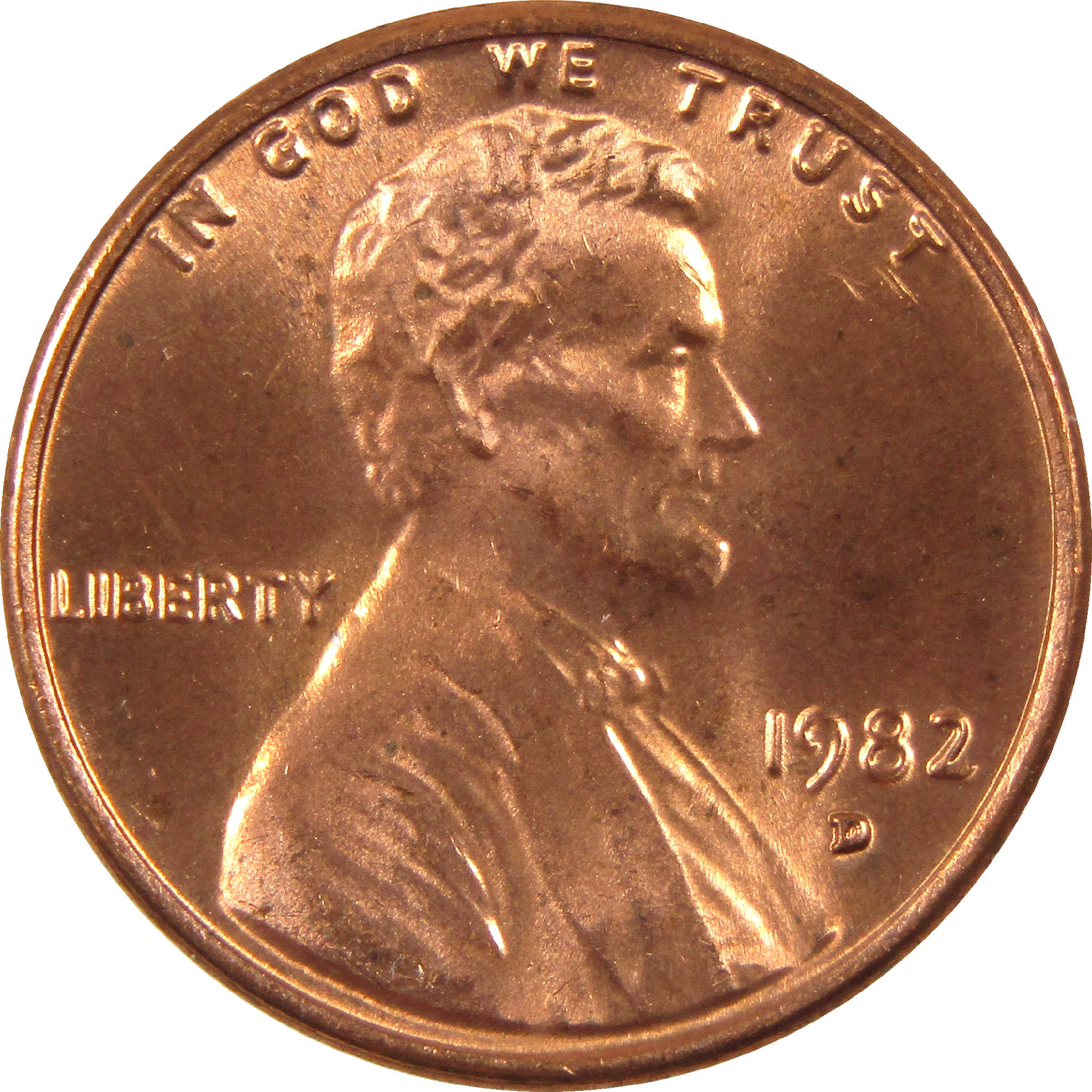 1982 D Large Date Lincoln Memorial Cent BU Uncirculated Penny 1c Coin