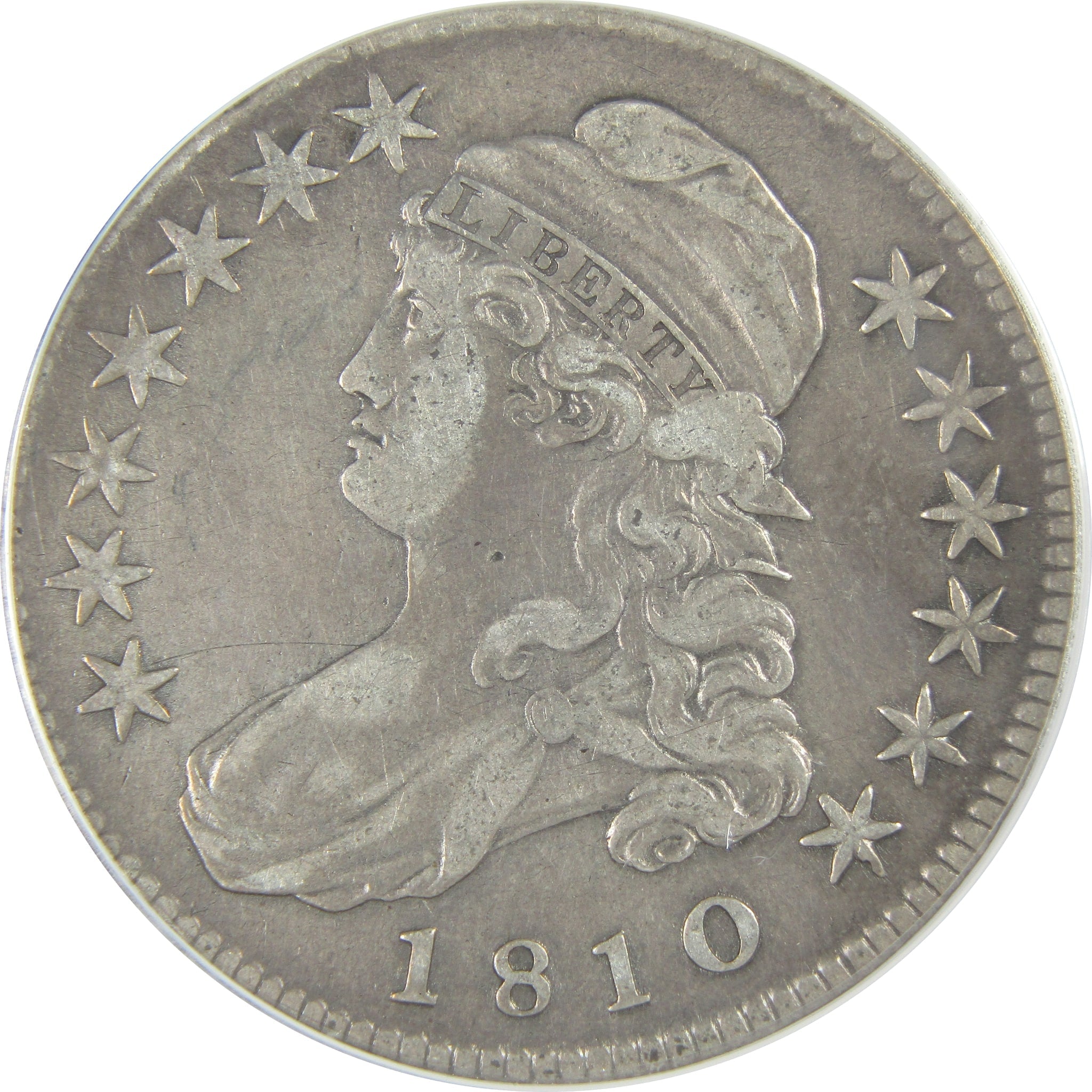 1810 Capped Bust Half Dollar VF 25 Details ANACS Silver 50c SKU:I16157