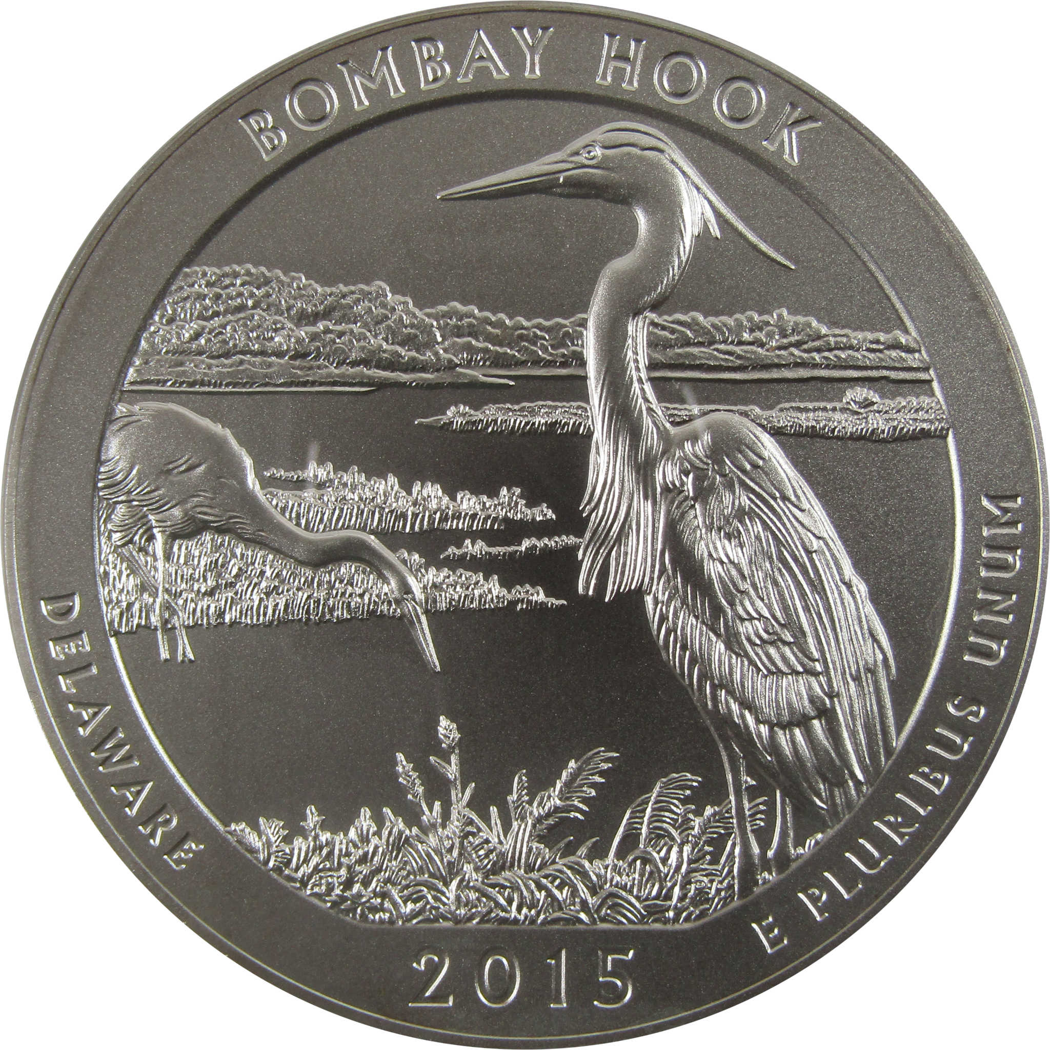 2015 P Bombay Hook Wildlife Refuge 5 oz Silver OGP COA SKU:CPC2580