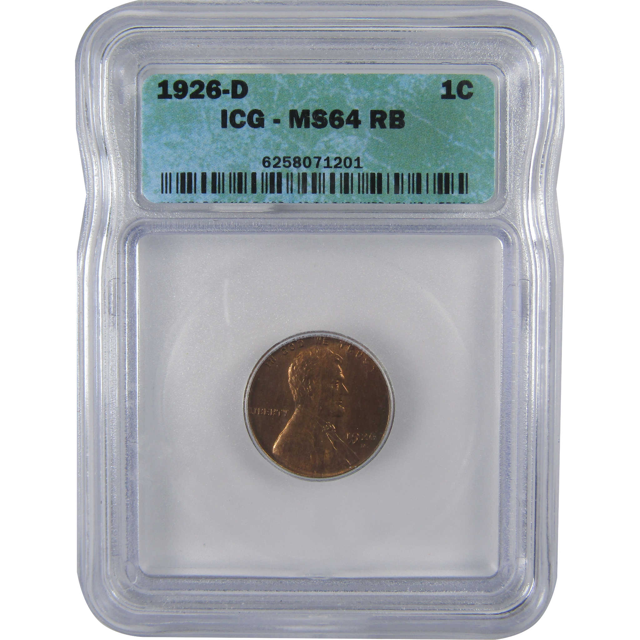 1926 D Lincoln Wheat Cent MS 64 RB ICG Penny Uncirculated SKU:I23777