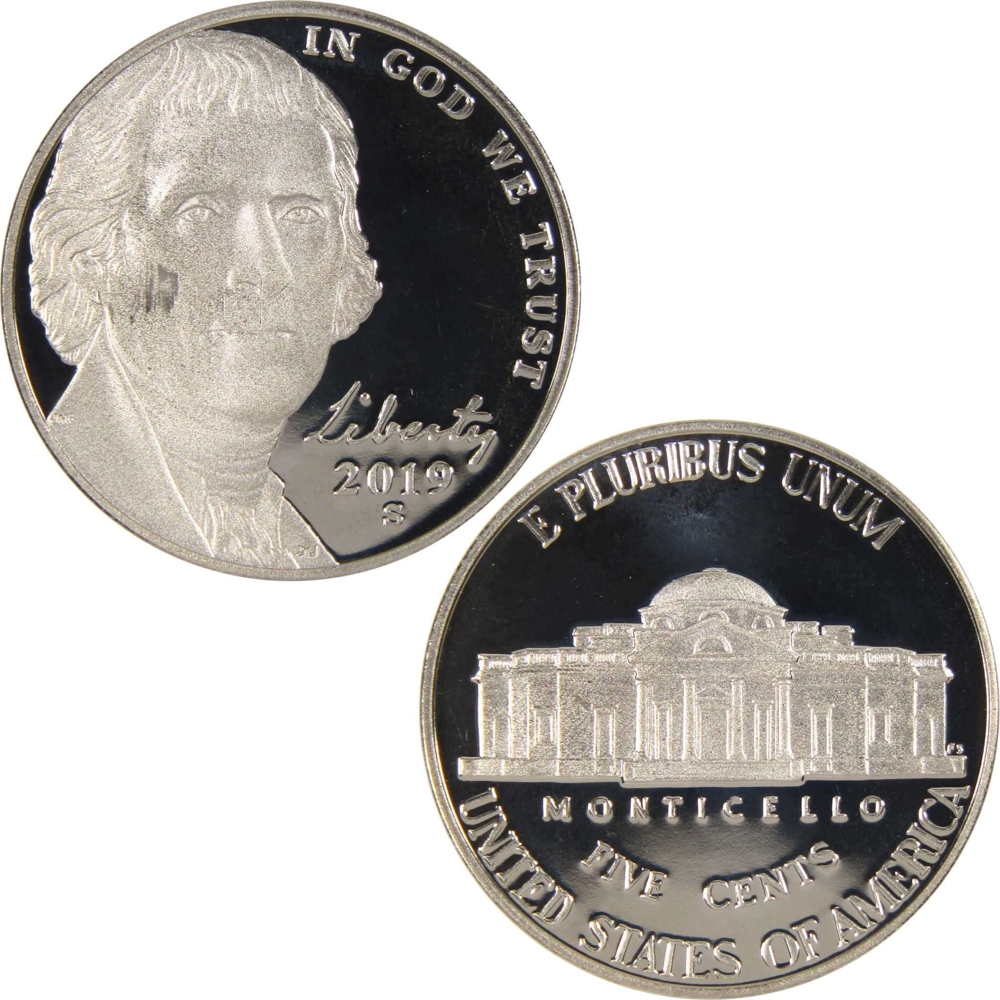 2019 S Jefferson Nickel 5c Proof Coin