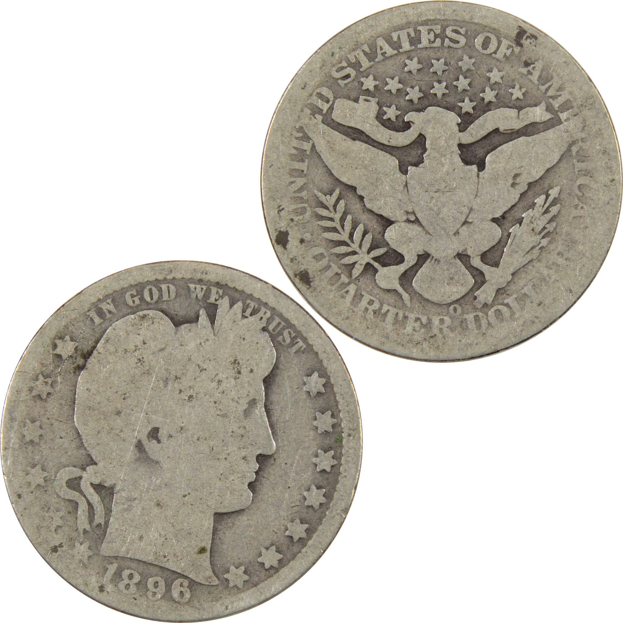 1896 O Barber Quarter AG About Good Silver 25c Coin SKU:I10946