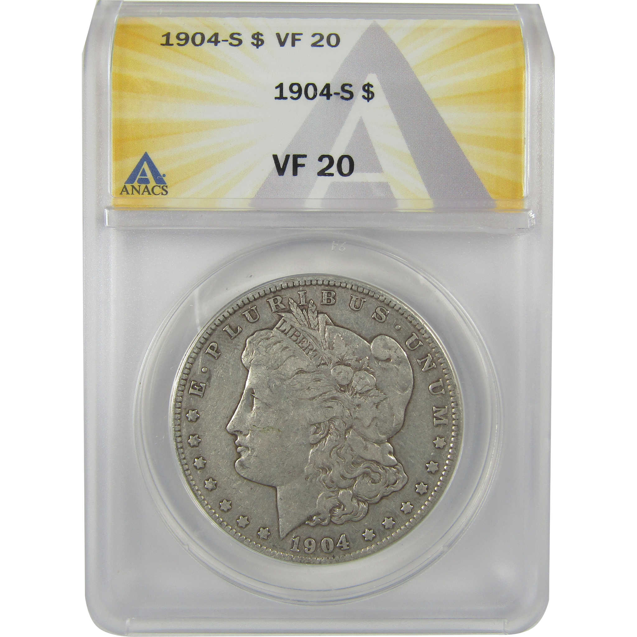 1904 S Morgan Dollar VF 20 ANACS Silver $1 Coin SKU:I21123 - Morgan coin - Morgan silver dollar - Morgan silver dollar for sale - Profile Coins &amp; Collectibles