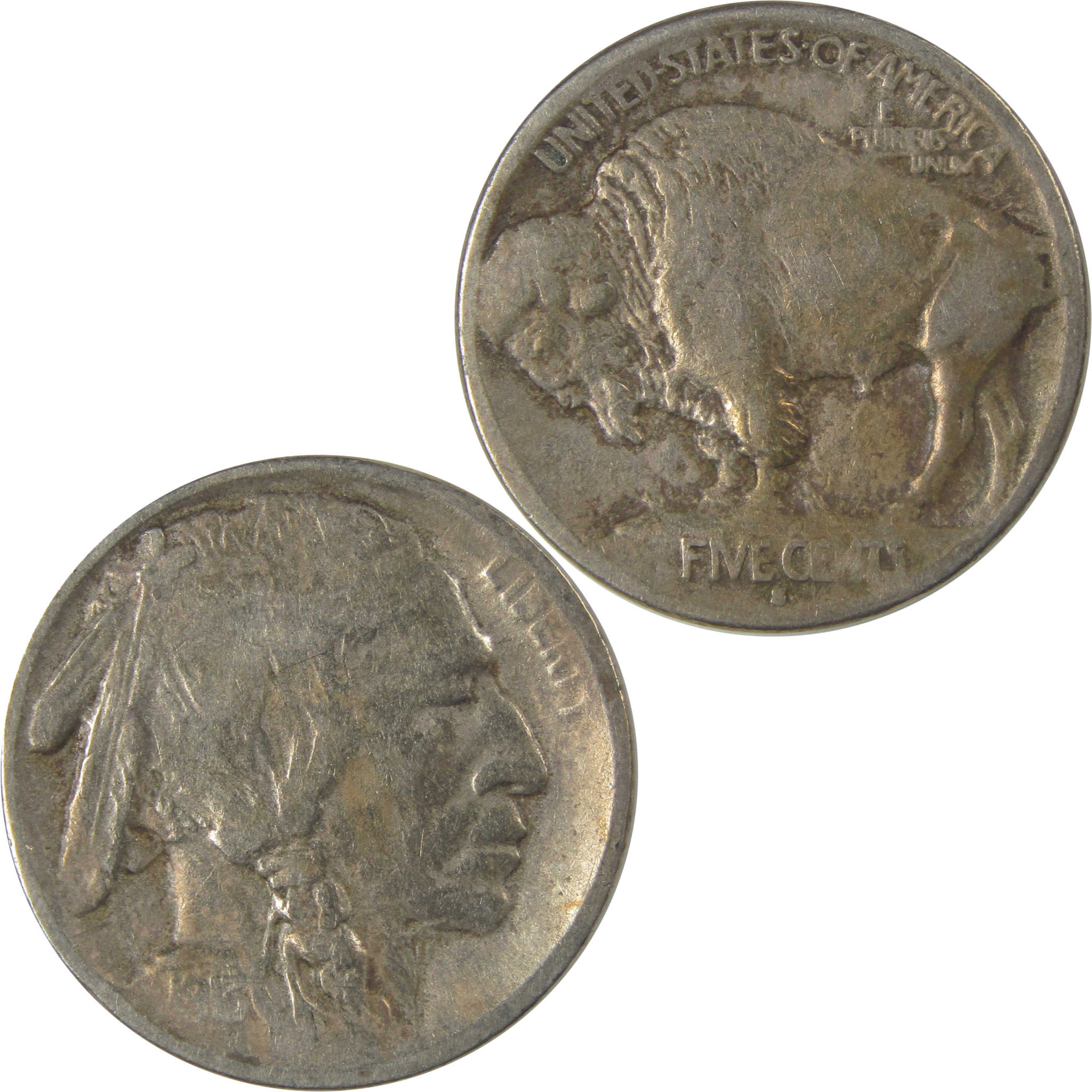 1913 S Type 1 Indian Head Buffalo Nickel F Fine Details SKU:I22898