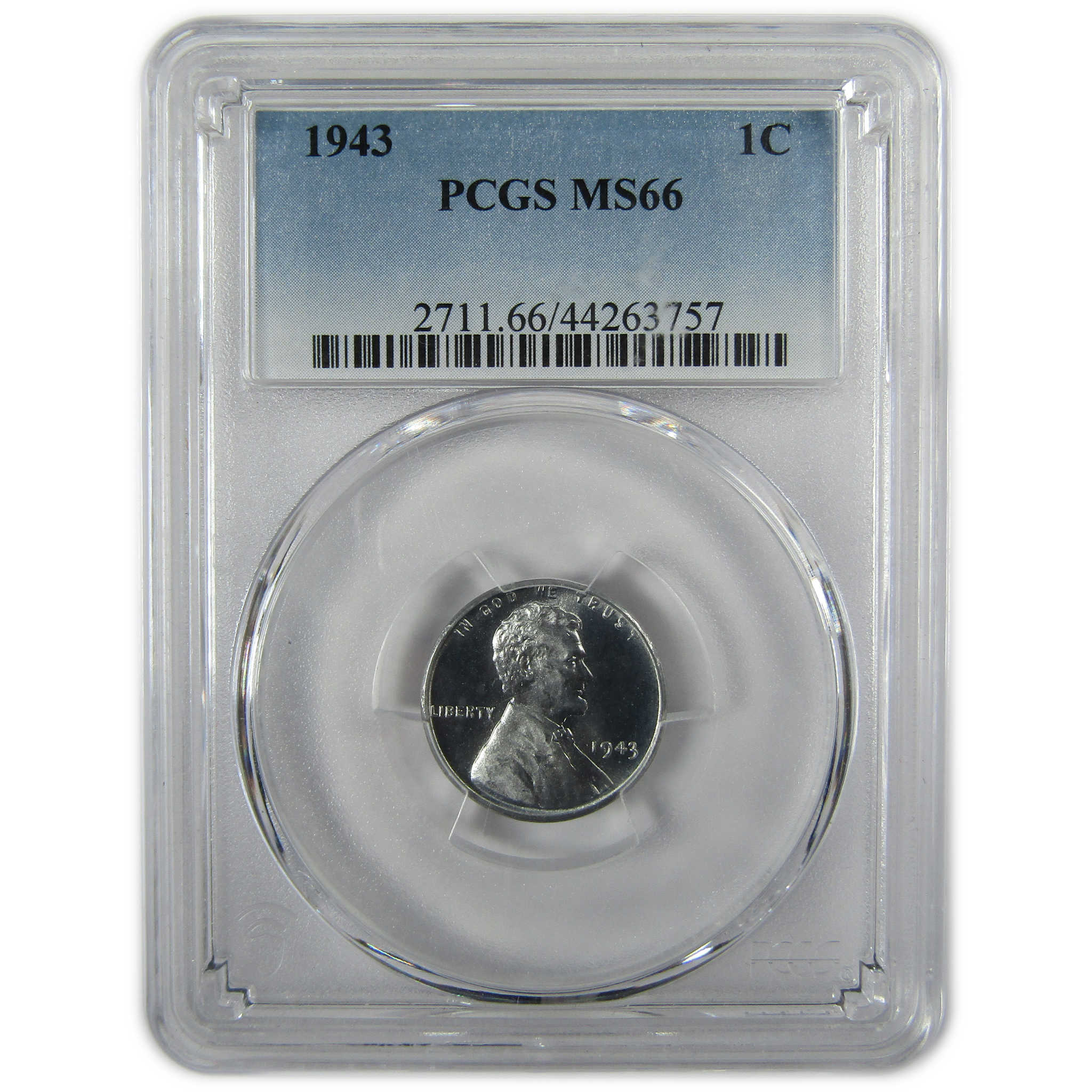 1943 Lincoln Wheat Steel Cent MS 66 PCGS Penny Uncirculated SKU:I26436