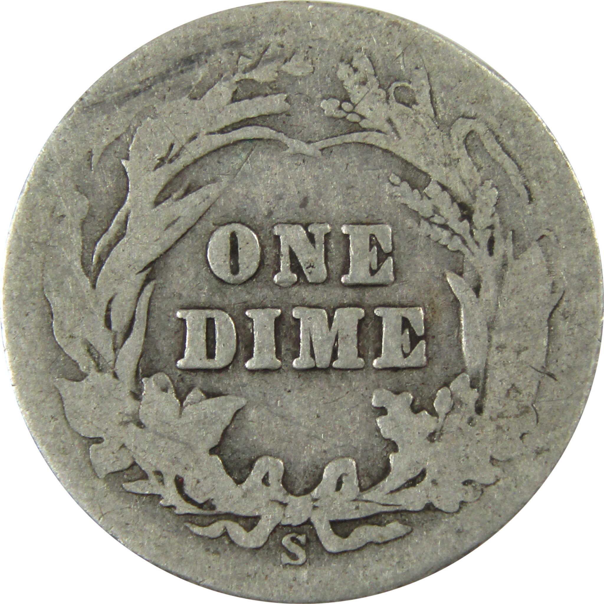 1902 S Barber Silver Dime AG About Good 10c Coin Collectible SKU:CP703
